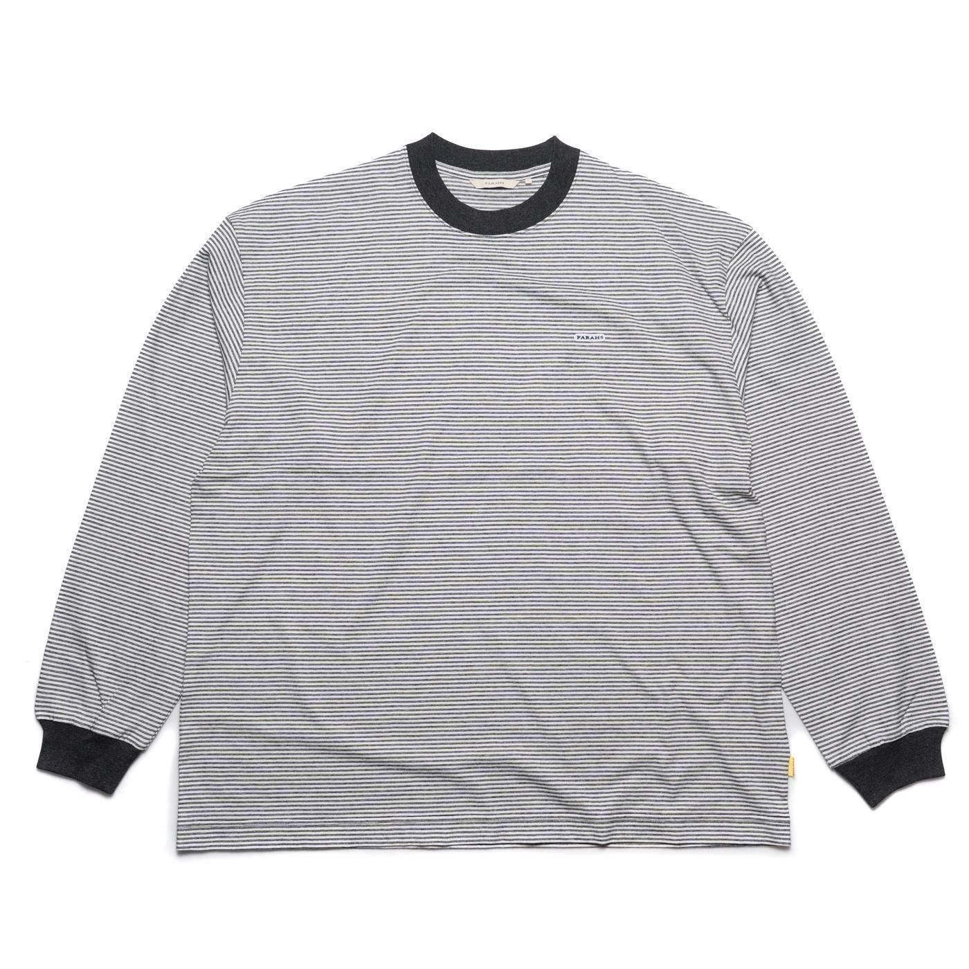 FARAH * FR0502-M3005 Micro Striped Crewneck L/S Tee(2Ÿ)