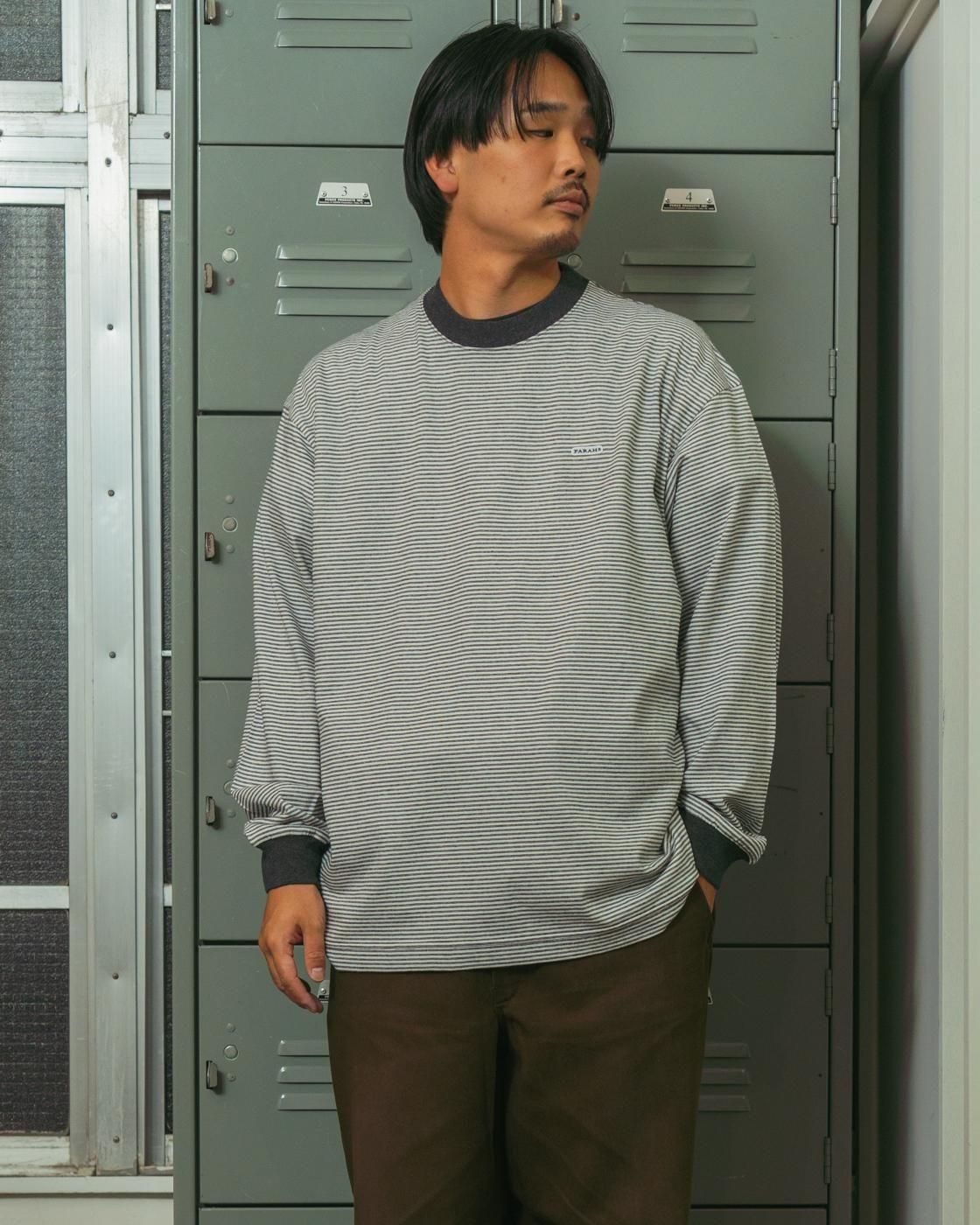 FARAH * FR0502-M3005 Micro Striped Crewneck L/S Tee(2Ÿ)