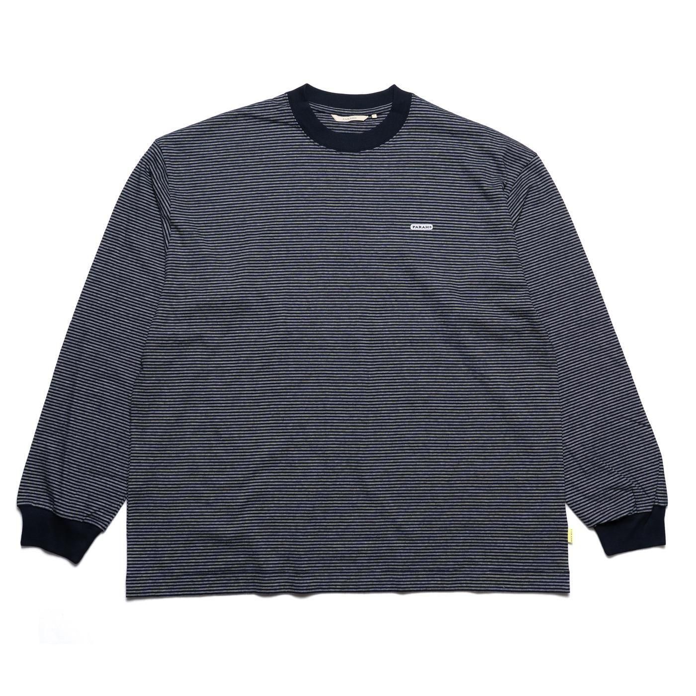 FARAH * FR0502-M3005 Micro Striped Crewneck L/S Tee(2Ÿ)