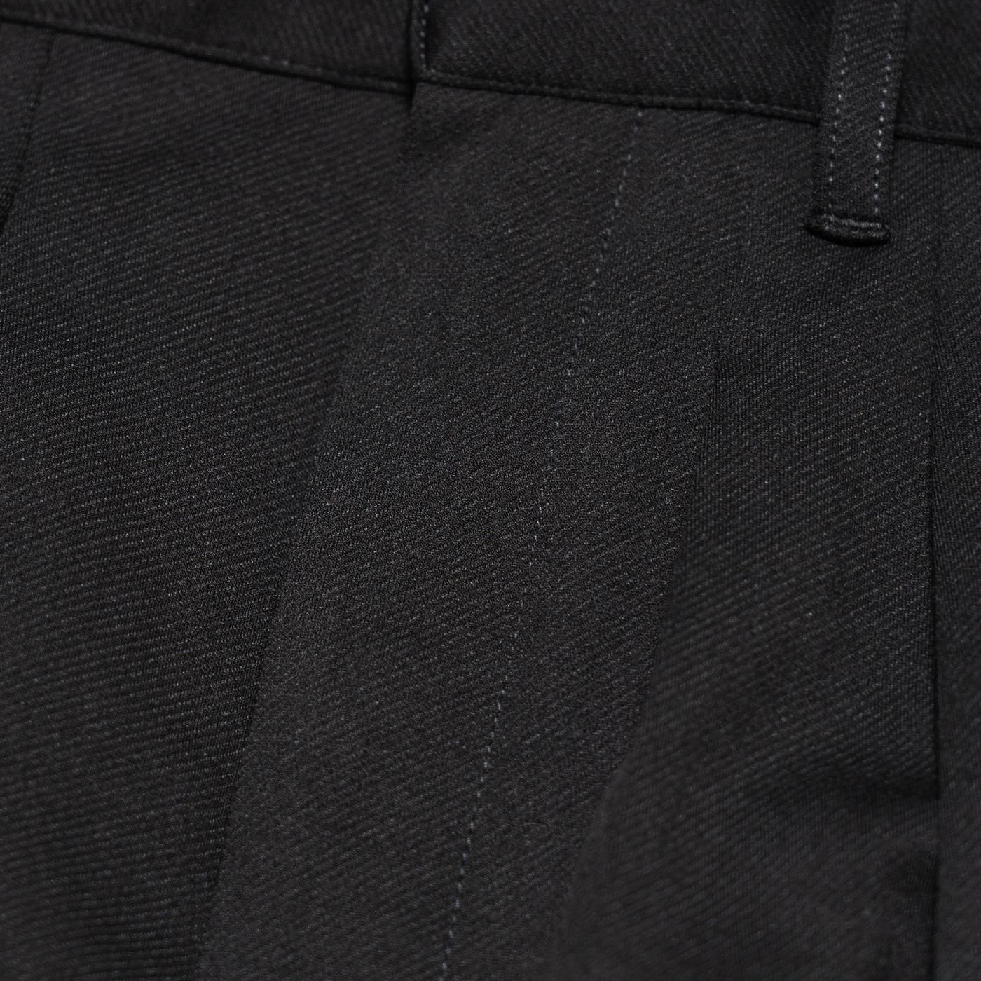 FARAH * FR0502-M4027  Two Tuck Wide Tapered Pants Twill Jersey * Black
