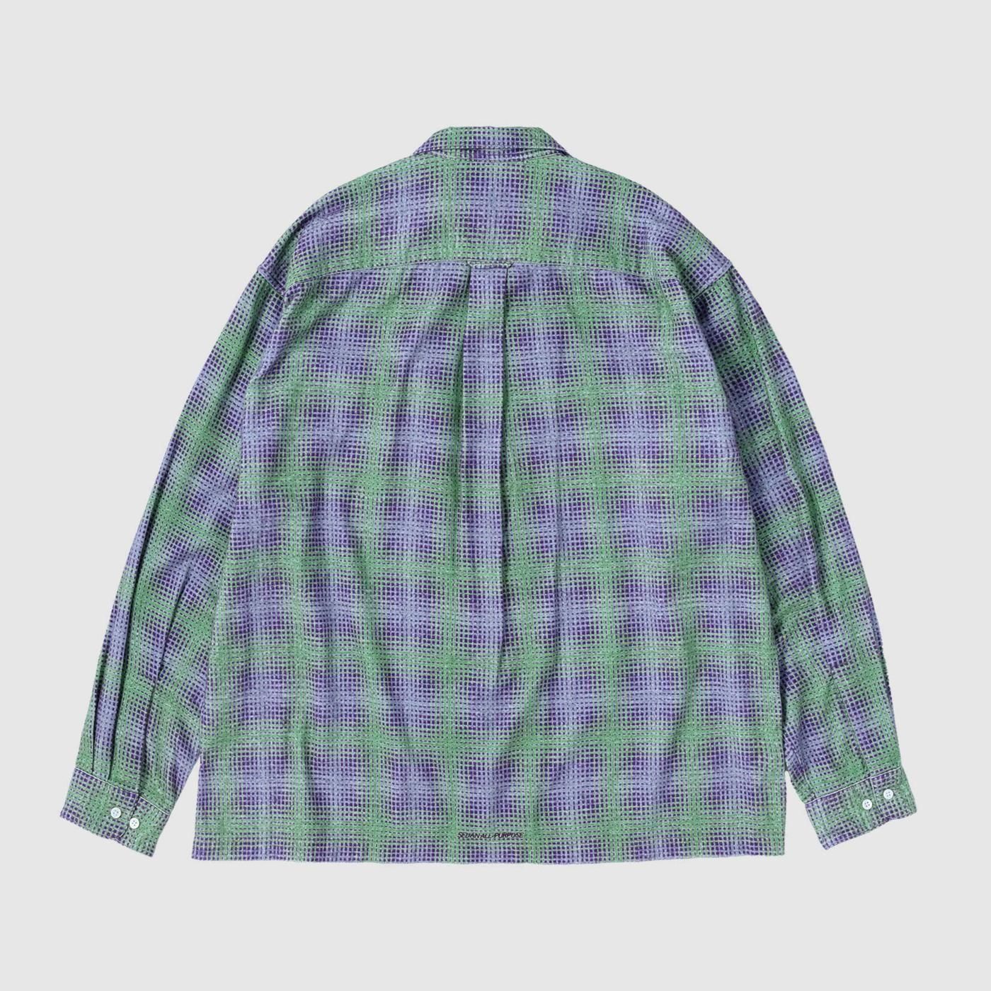 SEDAN ALL-PURPOSE * SD25F-SH02 Printed Plaid Flannel Open Collar Shirt(3Ÿ)