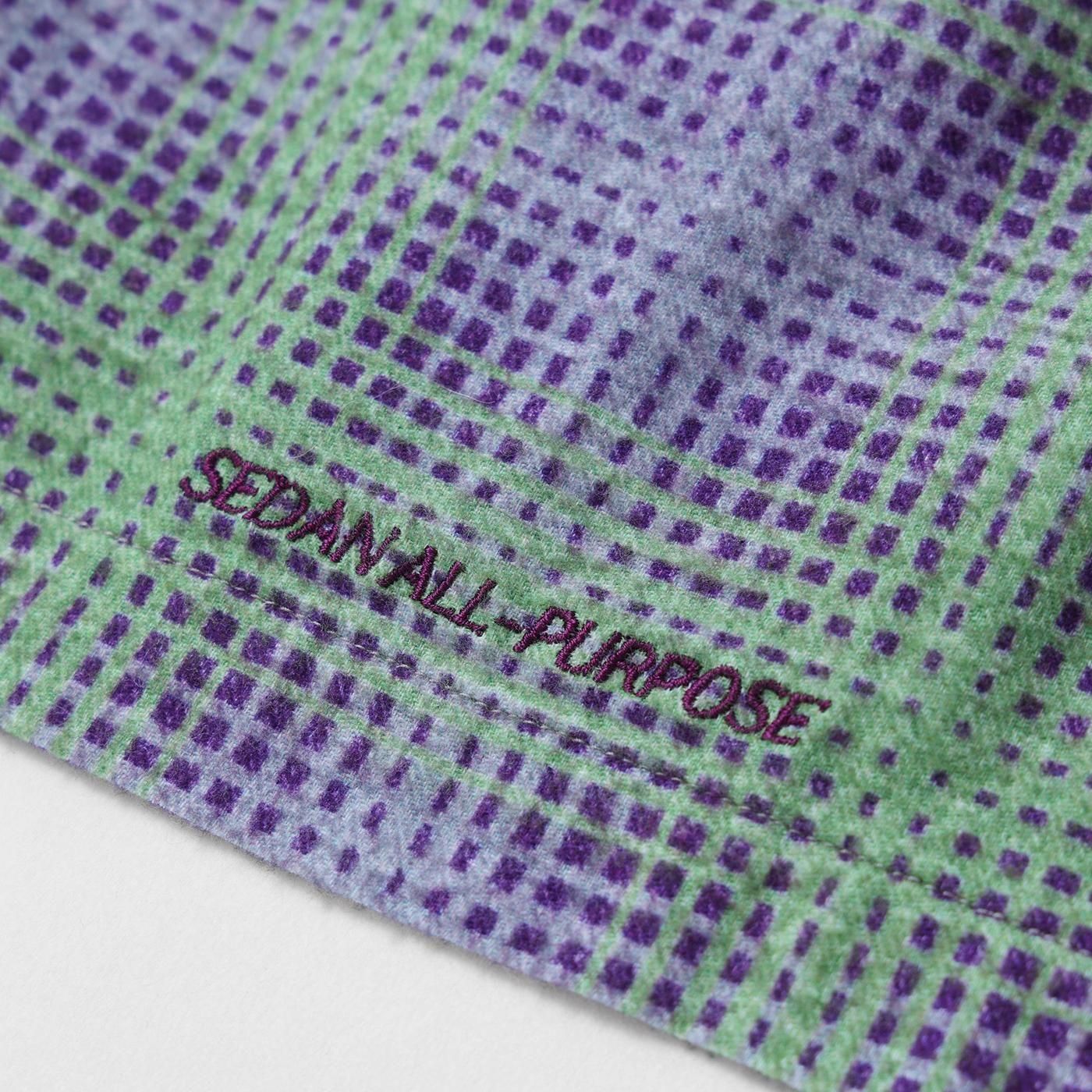 SEDAN ALL-PURPOSE * SD25F-SH02 Printed Plaid Flannel Open Collar Shirt(3Ÿ)