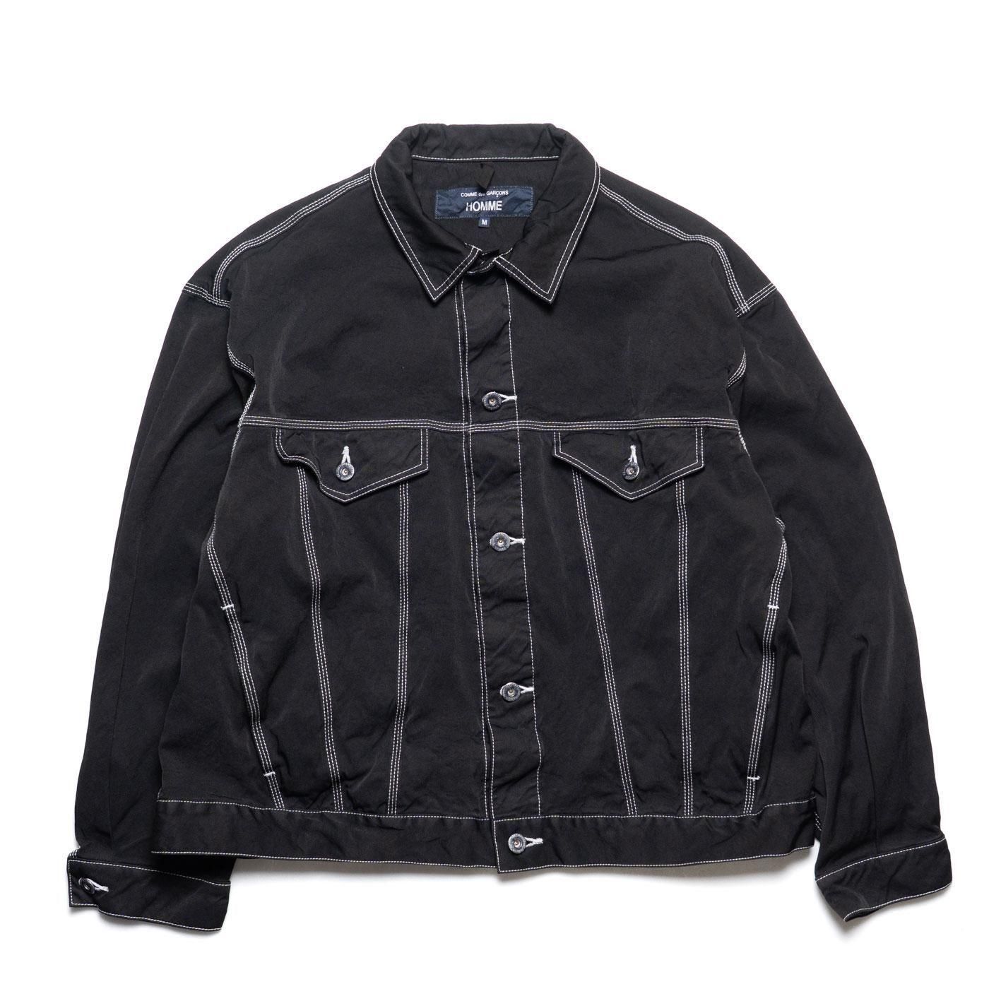 COMME des GARCONS HOMME * HP-J014 Nylon Span Twill Garment Dyed Jacket * Black