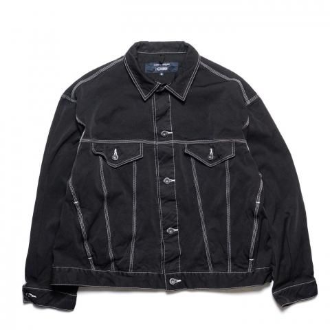 COMME des GARCONS HOMME * HP-J014 Nylon Span Twill Garment Dyed Jacket * Black