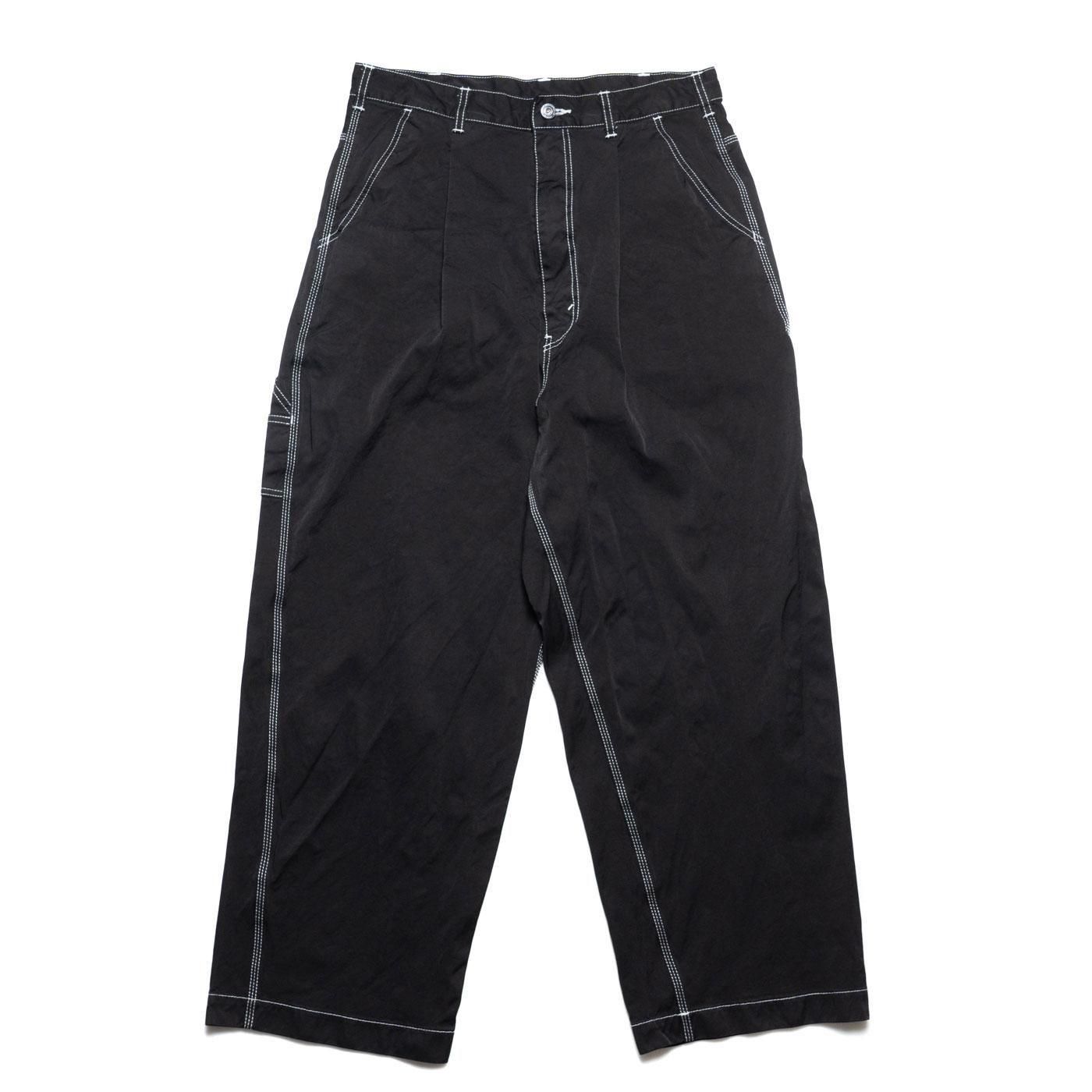 COMME des GARCONS HOMME * HP-P017 Nylon Span Twill Garment Dyed Painter Pants * Black