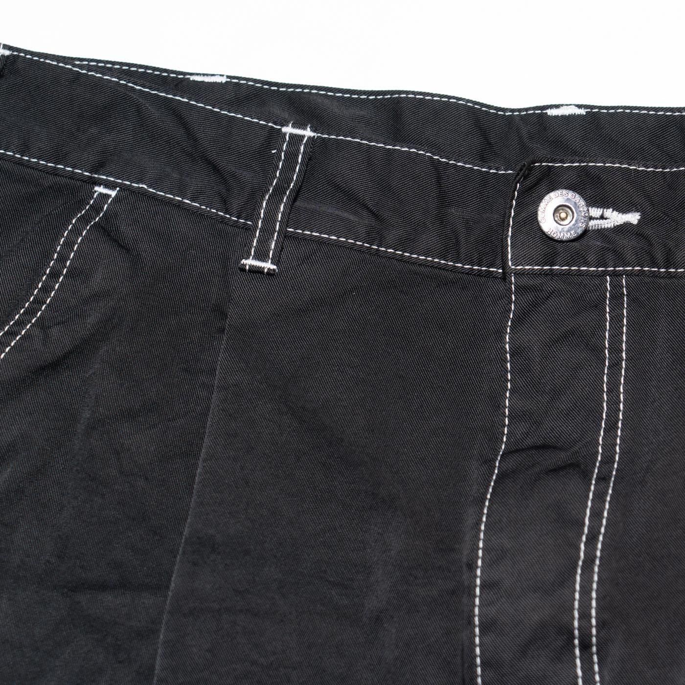 COMME des GARCONS HOMME * HP-P017 Nylon Span Twill Garment Dyed Painter Pants * Black