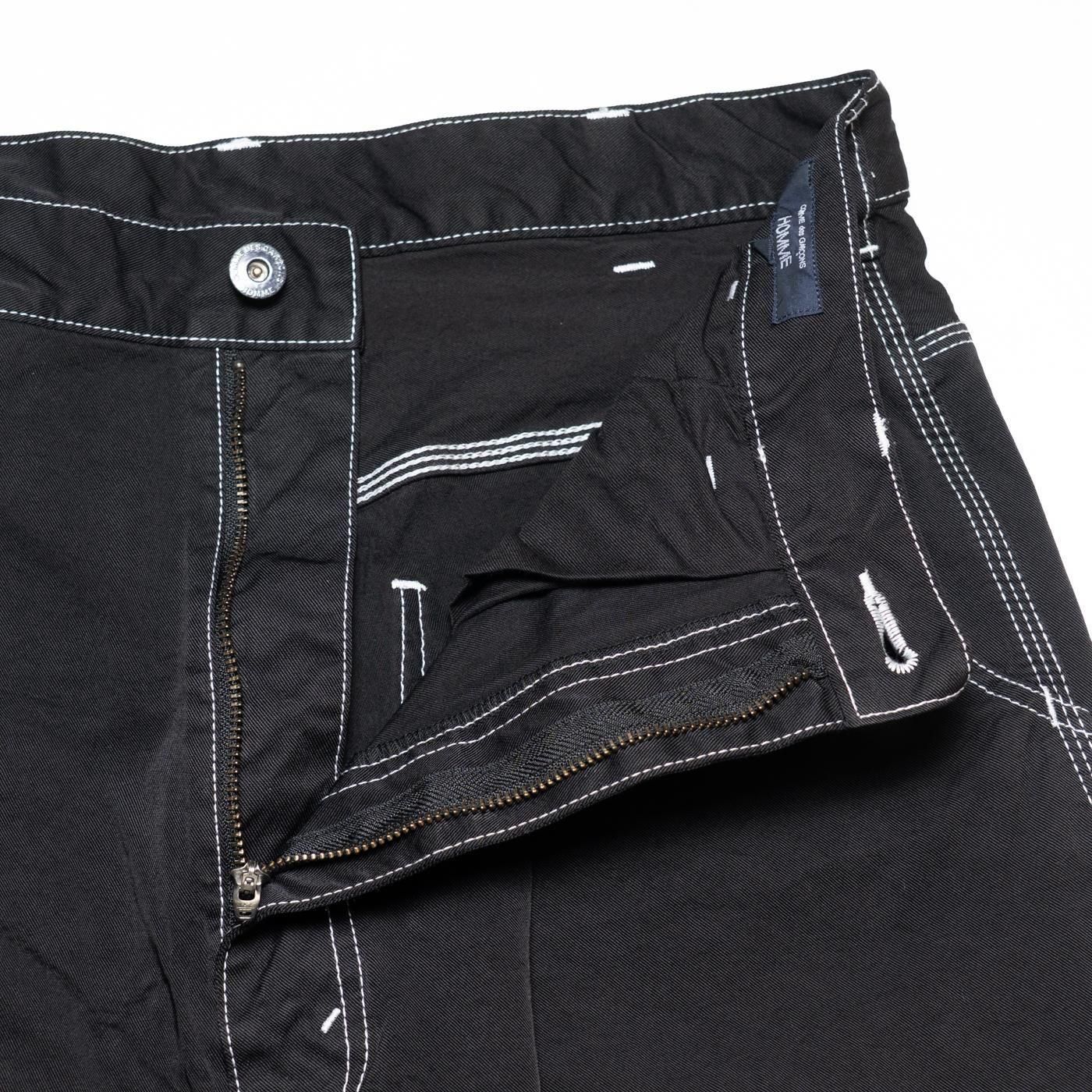 COMME des GARCONS HOMME * HP-P017 Nylon Span Twill Garment Dyed Painter Pants * Black