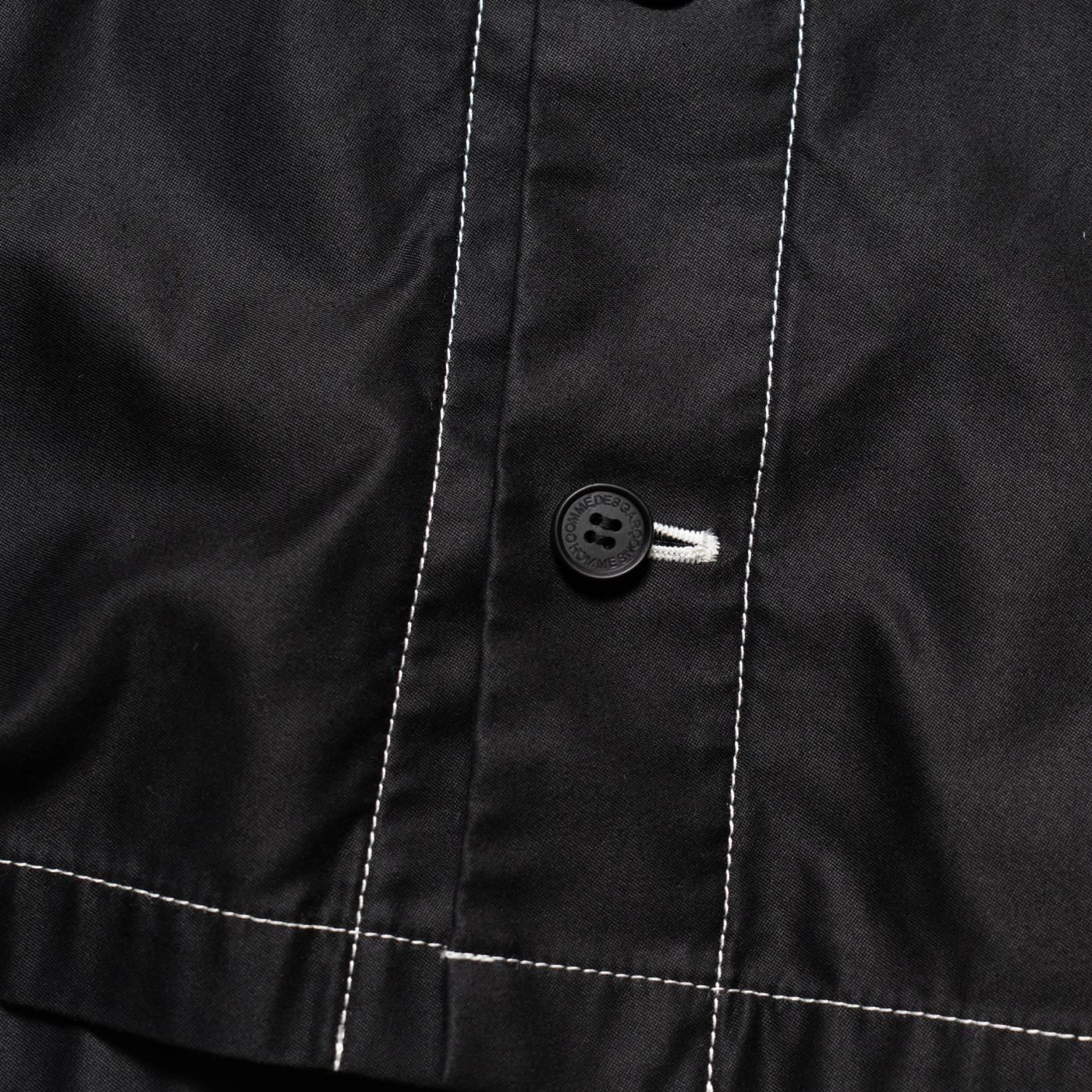COMME des GARCONS HOMME * HP-J015 Cotton Back Satin Garment Dyed Jacket * Black