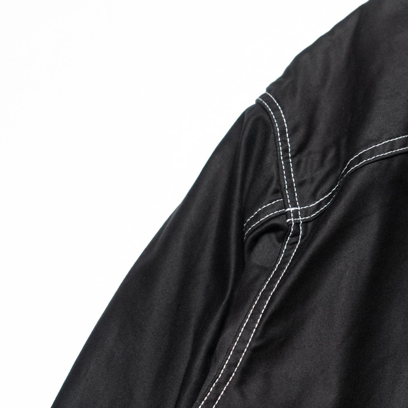 COMME des GARCONS HOMME * HP-J015 Cotton Back Satin Garment Dyed Jacket * Black