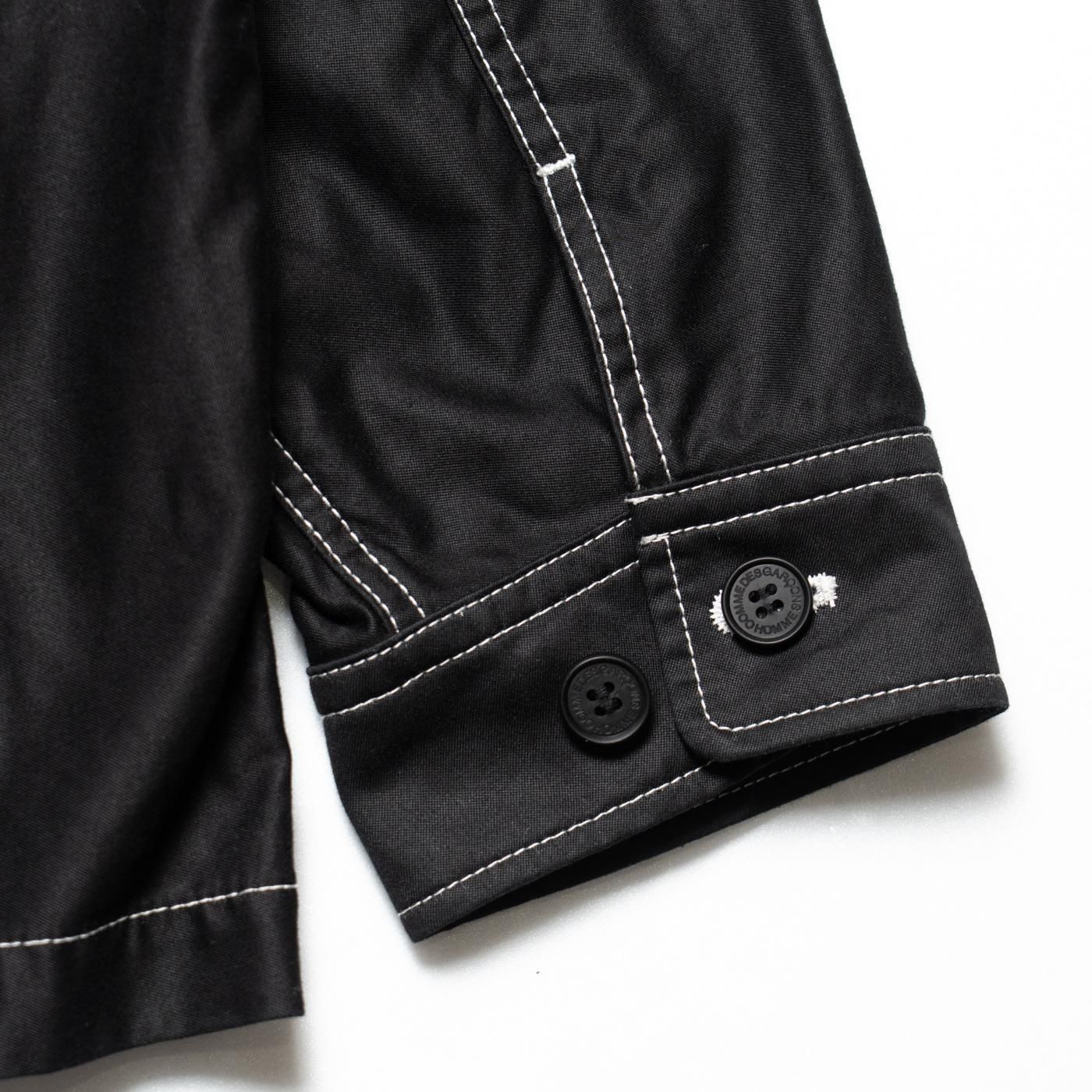 COMME des GARCONS HOMME * HP-J015 Cotton Back Satin Garment Dyed Jacket * Black