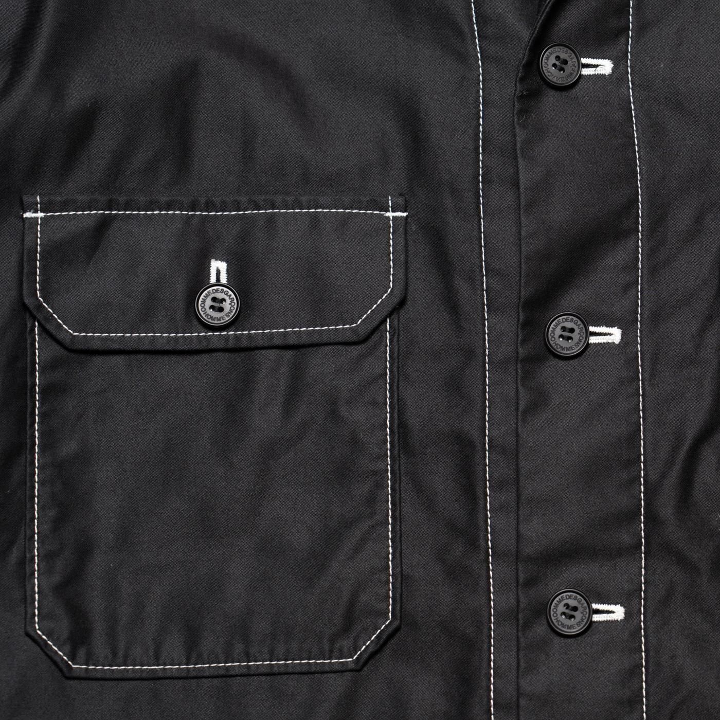 COMME des GARCONS HOMME * HP-J015 Cotton Back Satin Garment Dyed Jacket * Black