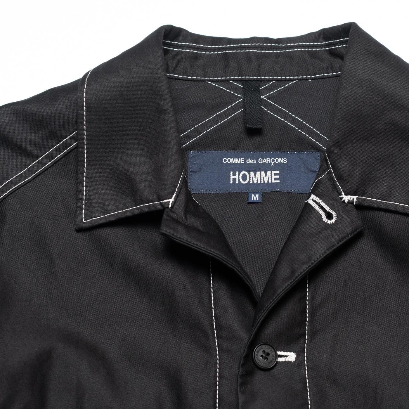 COMME des GARCONS HOMME * HP-J015 Cotton Back Satin Garment Dyed Jacket * Black