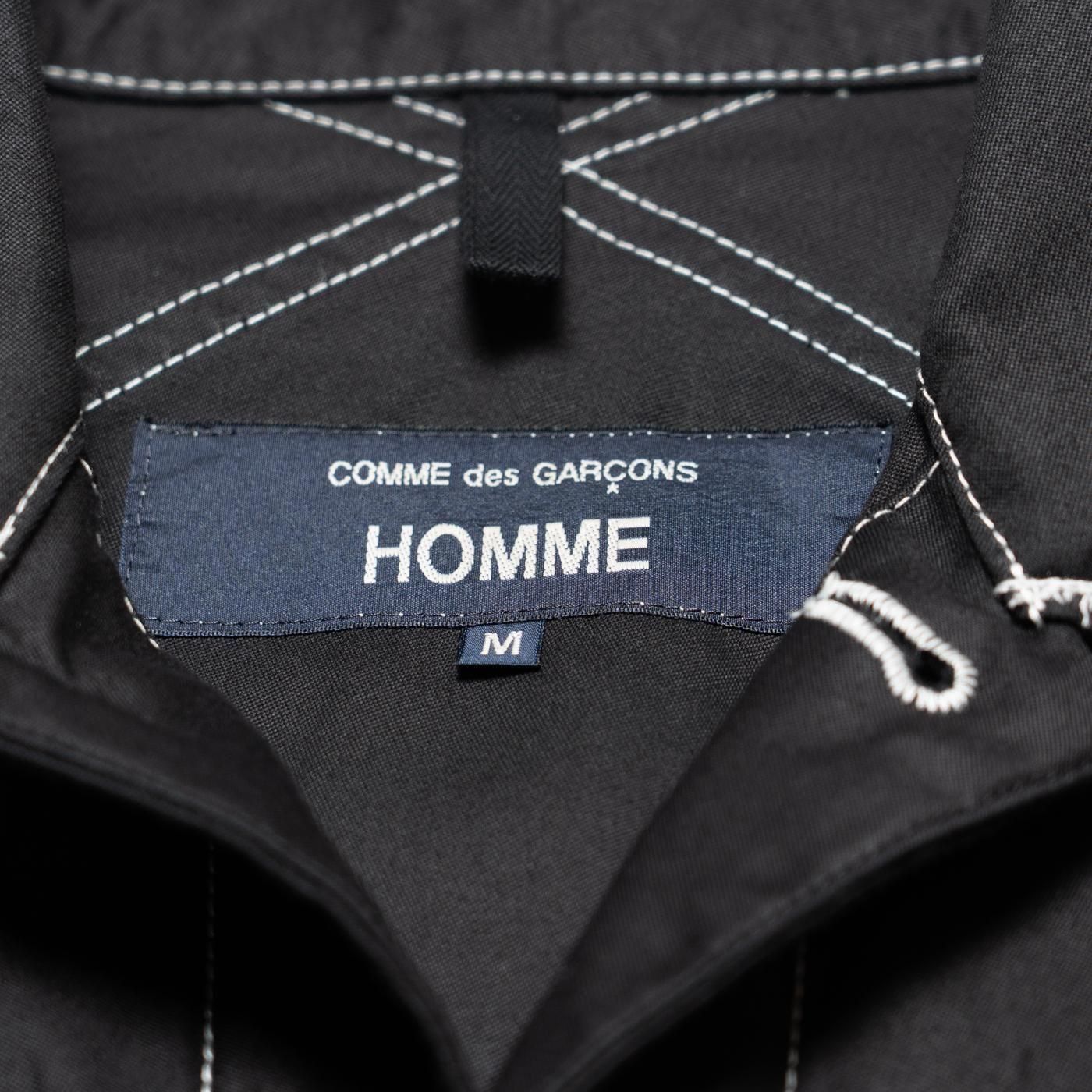 COMME des GARCONS HOMME * HP-J015 Cotton Back Satin Garment Dyed Jacket * Black