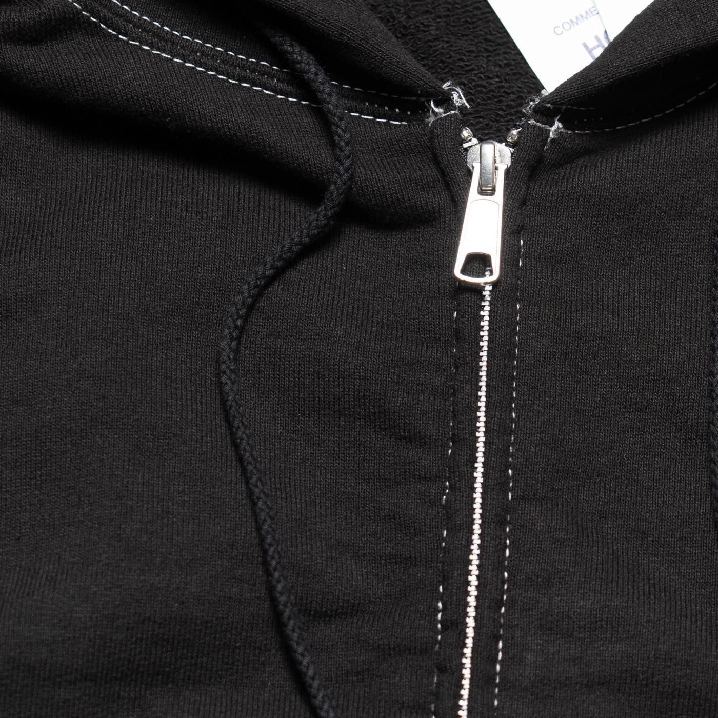 COMME des GARCONS HOMME * HP-T012 Cotton Fleece Garment Dyed Zip Hooide * Black  