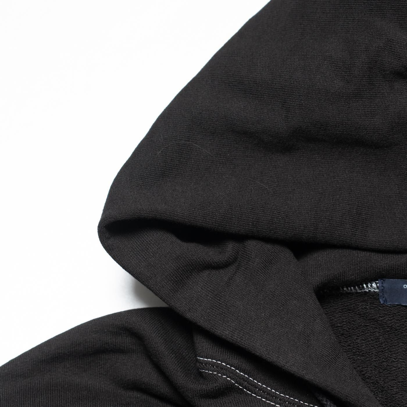 COMME des GARCONS HOMME * HP-T012 Cotton Fleece Garment Dyed Zip Hooide * Black  