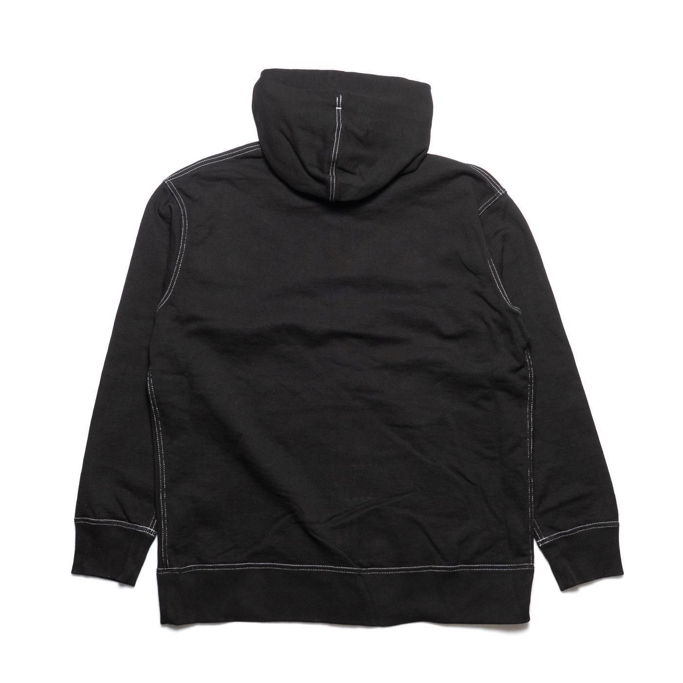 COMME des GARCONS HOMME * HP-T012 Cotton Fleece Garment Dyed Zip Hooide * Black  