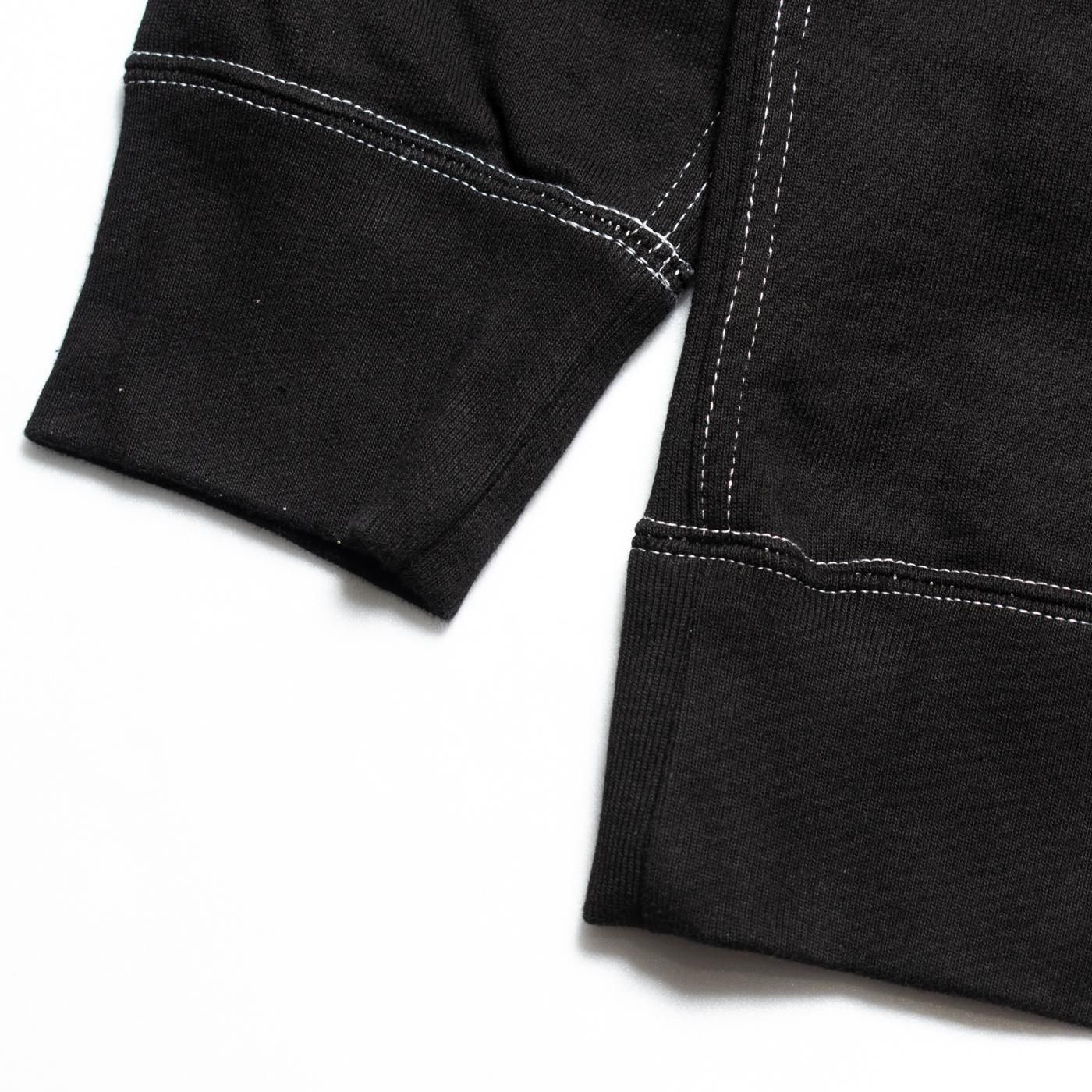 COMME des GARCONS HOMME * HP-T012 Cotton Fleece Garment Dyed Zip Hooide * Black  