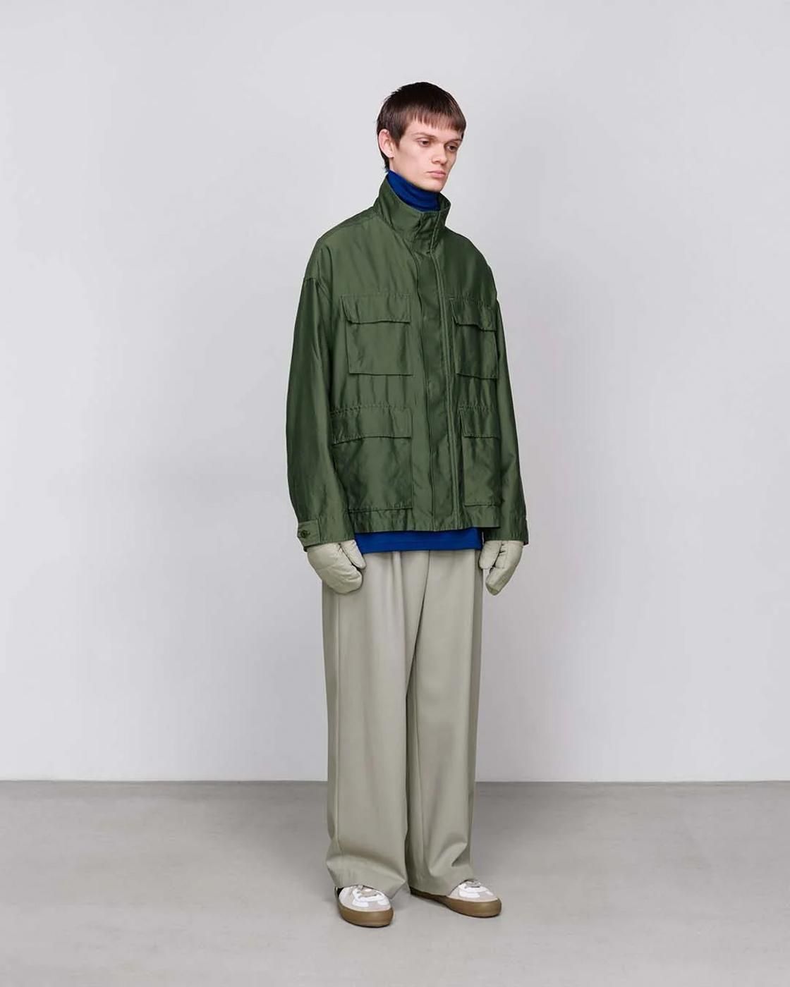 Graphpaper * GM253-30344 Cotton Cupro Back Satin Military