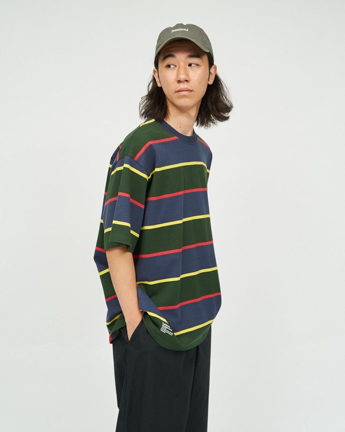 FreshService * FSC253-70132 MULTI BORDER S/S TEE(3Ÿ)