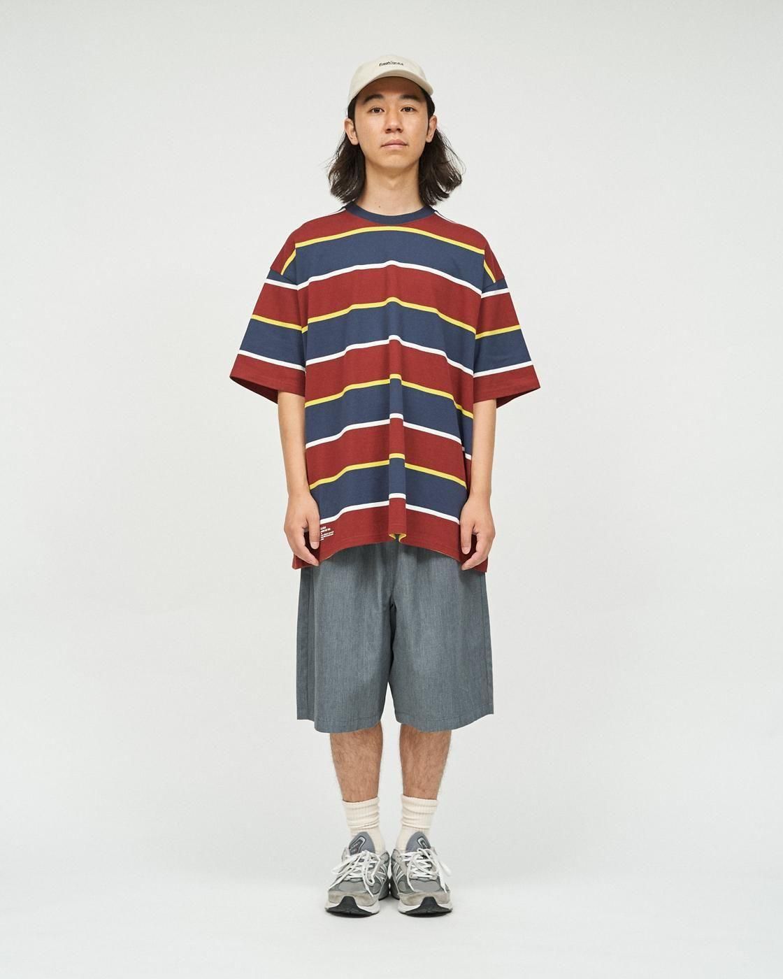 FreshService * FSC253-70132 MULTI BORDER S/S TEE(3Ÿ)