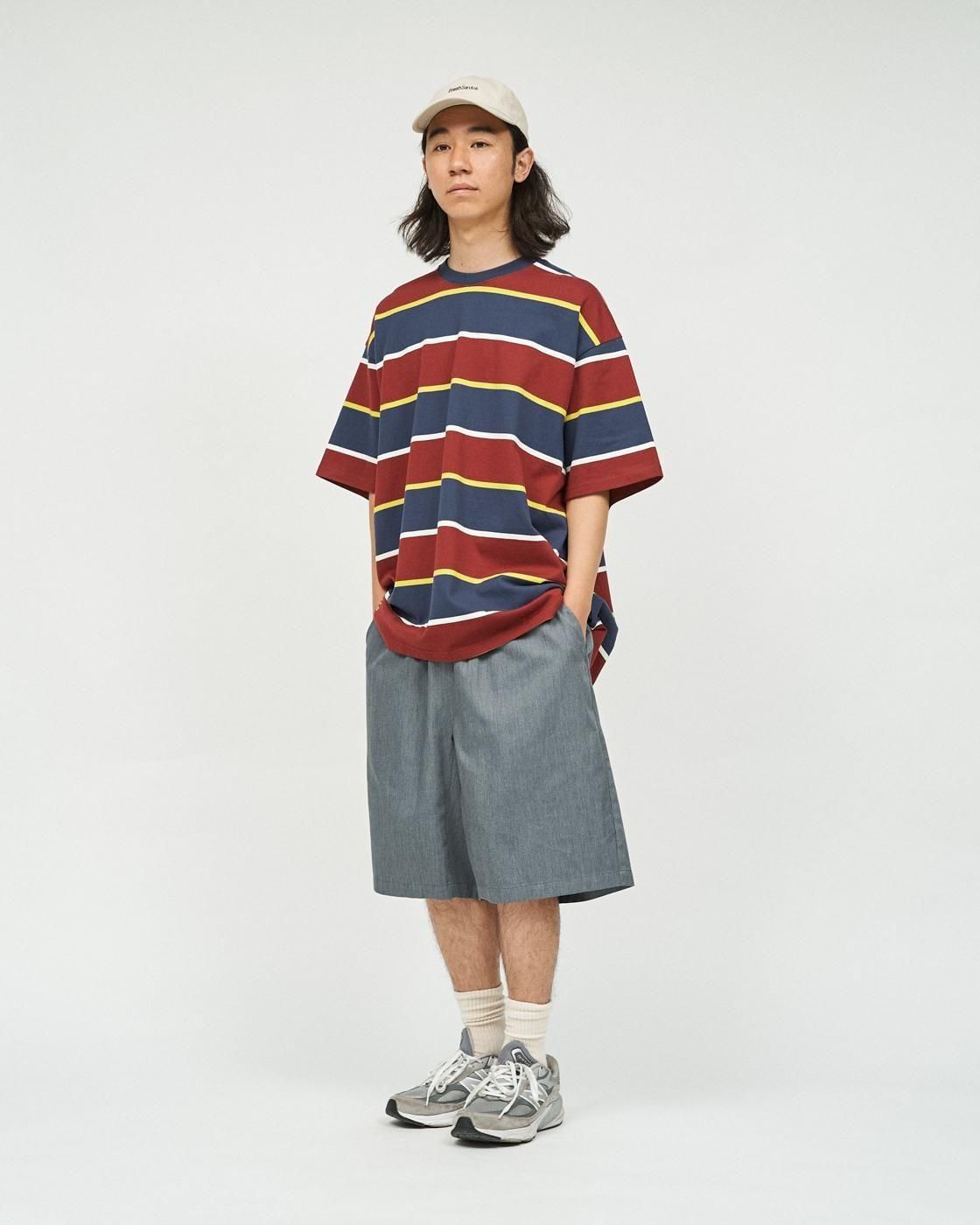 FreshService * FSC253-70132 MULTI BORDER S/S TEE(3Ÿ)