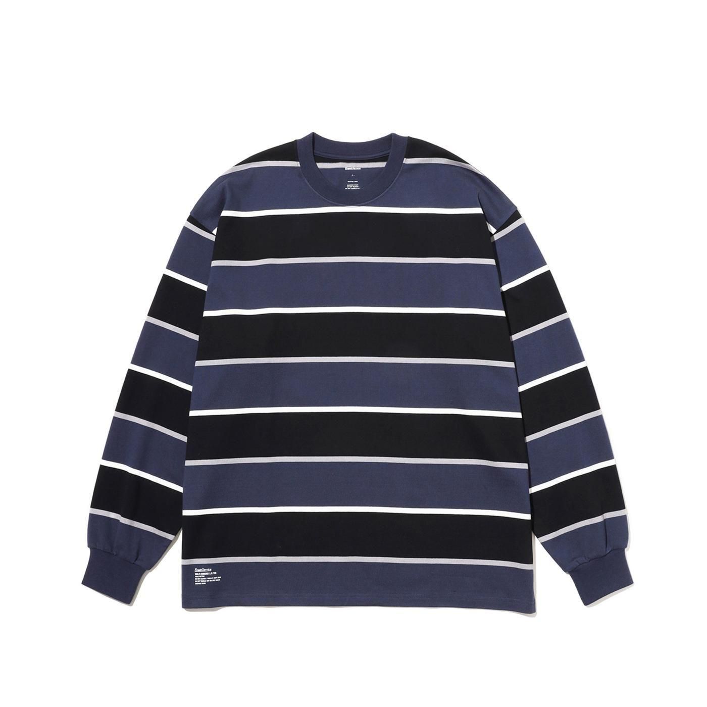 FreshService * FSC253-70133 MULTI BORDER L/S TEE(3Ÿ)