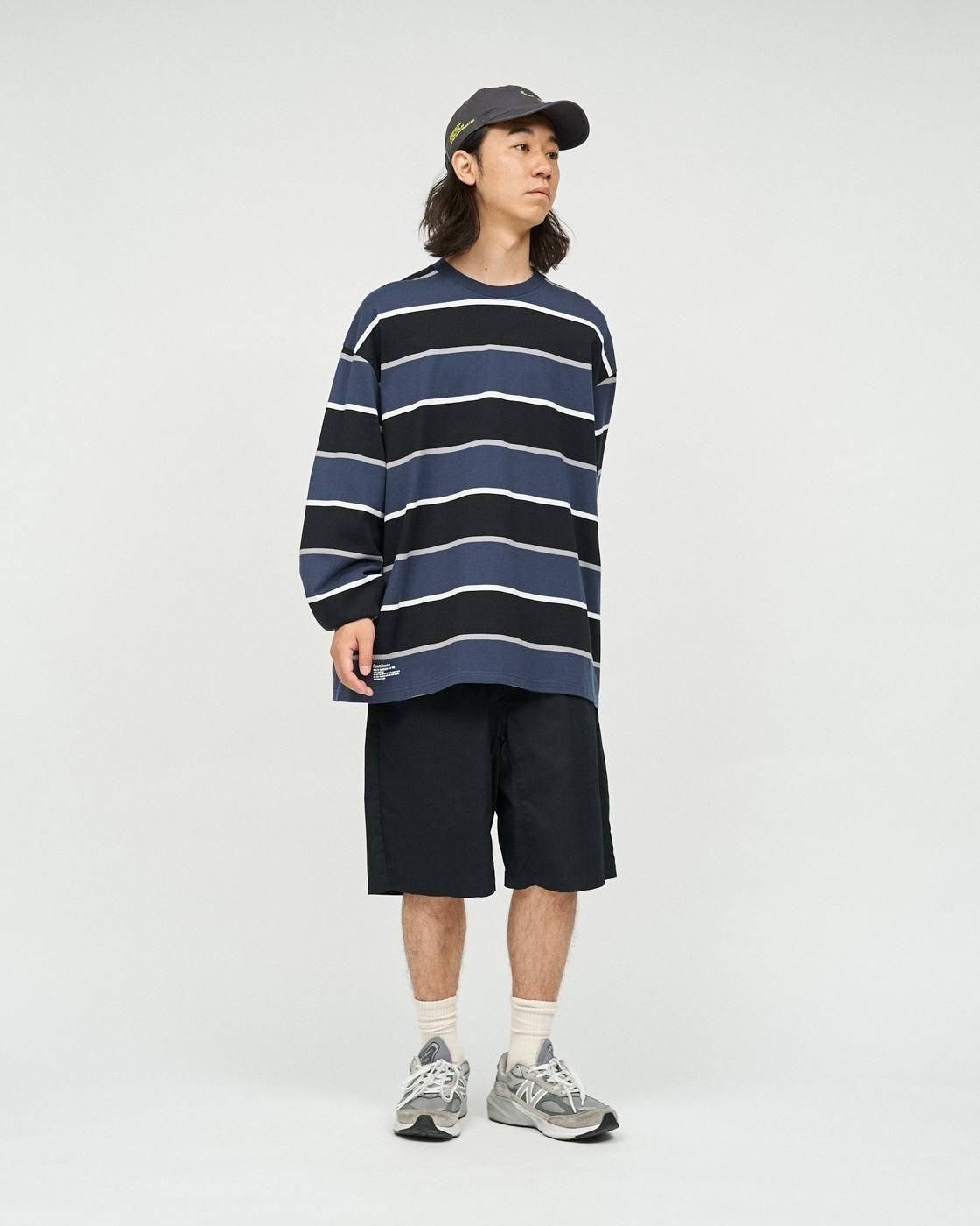 FreshService * FSC253-70133 MULTI BORDER L/S TEE(3Ÿ)