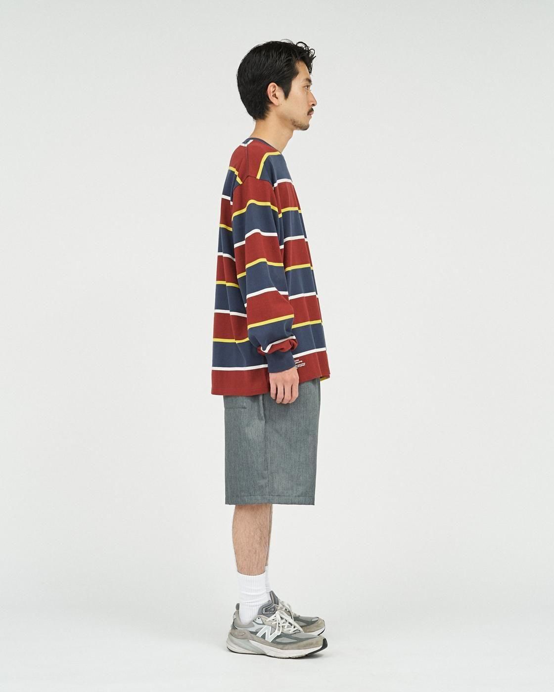 FreshService * FSC253-70133 MULTI BORDER L/S TEE(3Ÿ)