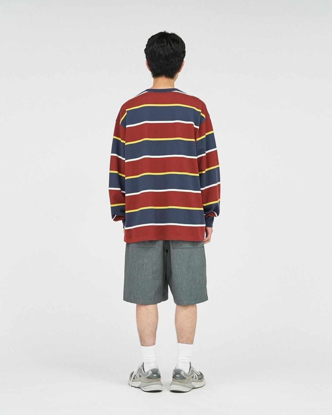 FreshService * FSC253-70133 MULTI BORDER L/S TEE(3Ÿ)