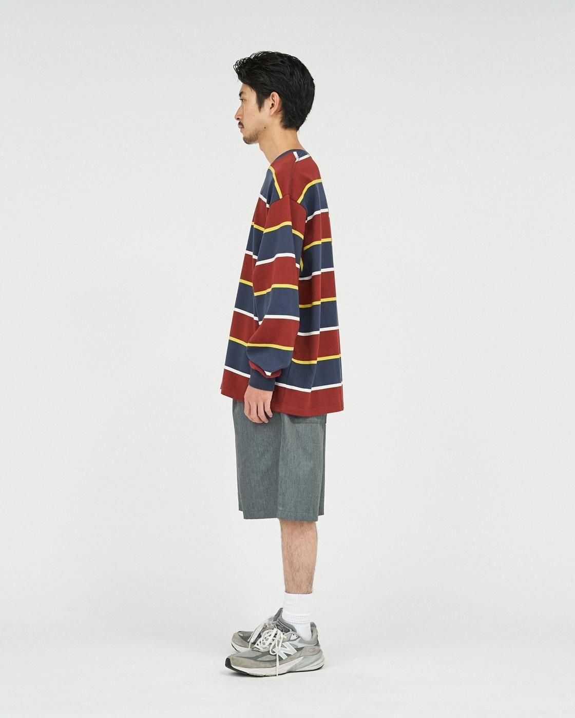 FreshService * FSC253-70133 MULTI BORDER L/S TEE(3Ÿ)