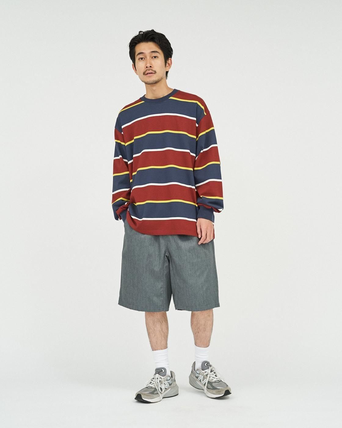 FreshService * FSC253-70133 MULTI BORDER L/S TEE(3Ÿ)