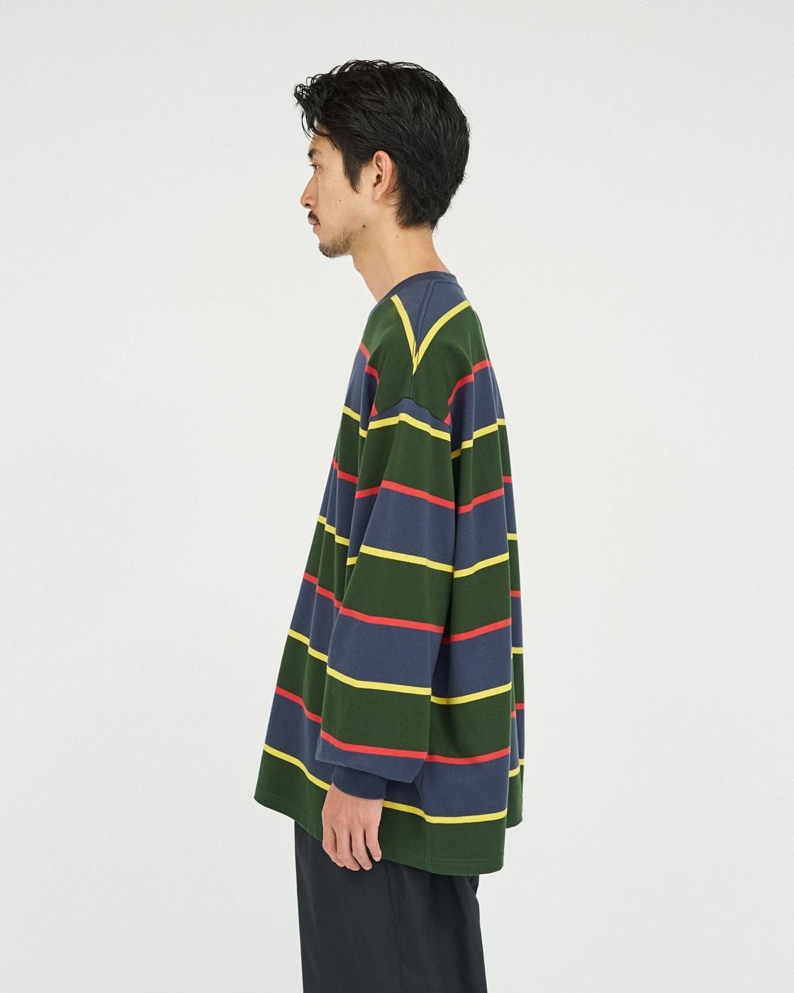 FreshService * FSC253-70133 MULTI BORDER L/S TEE(3Ÿ)