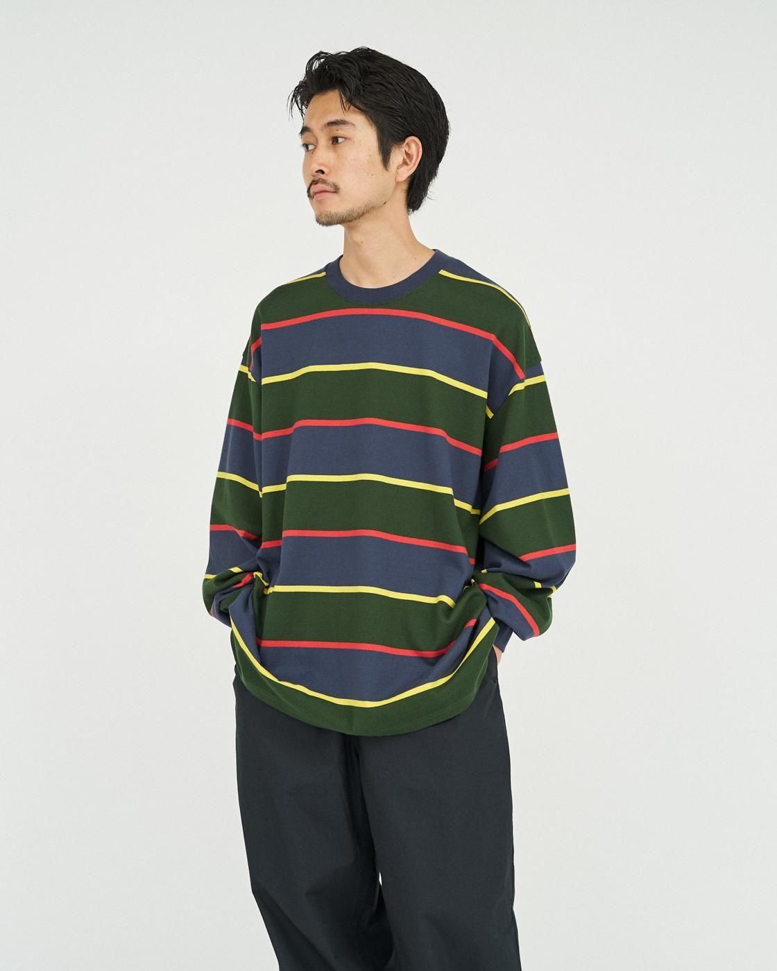 FreshService * FSC253-70133 MULTI BORDER L/S TEE(3Ÿ)