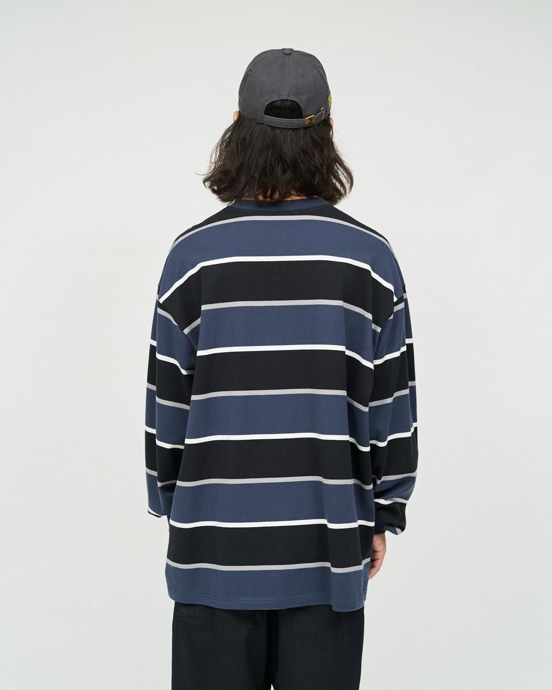 FreshService * FSC253-70133 MULTI BORDER L/S TEE(3Ÿ)