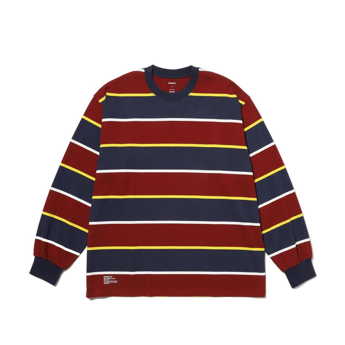 FreshService * FSC253-70133 MULTI BORDER L/S TEE(3Ÿ)