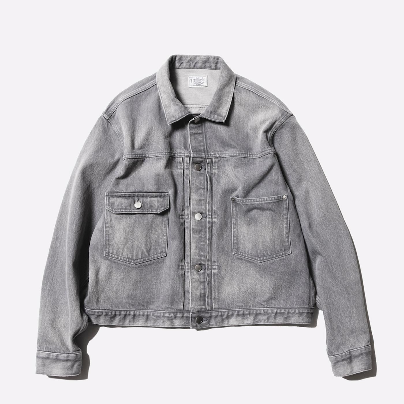 Unlikely * U25F-18-0011 Unlikely Time Travel Trucker Jacket Gray Denim * Used Gray