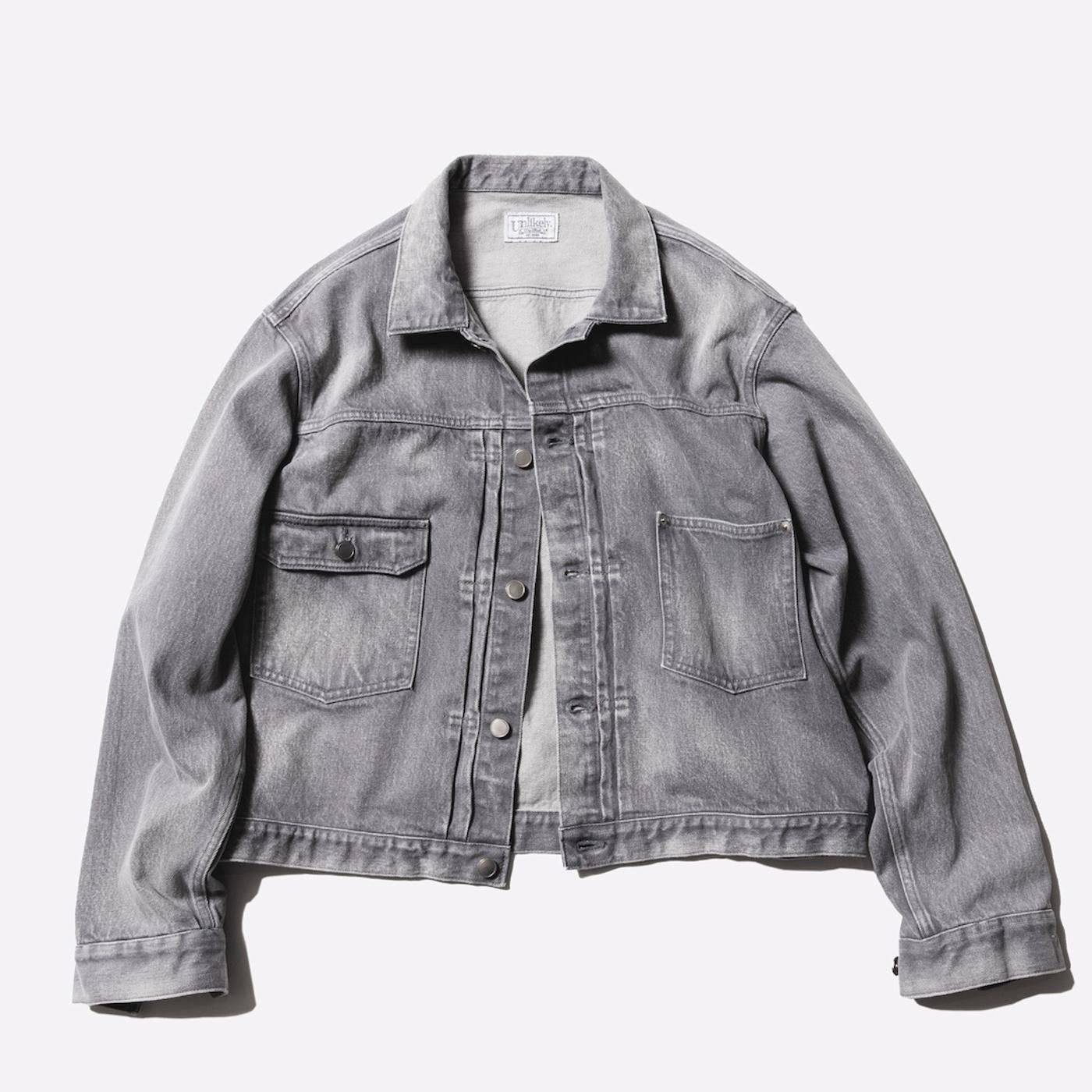 Unlikely * U25F-18-0011 Unlikely Time Travel Trucker Jacket Gray Denim * Used Gray