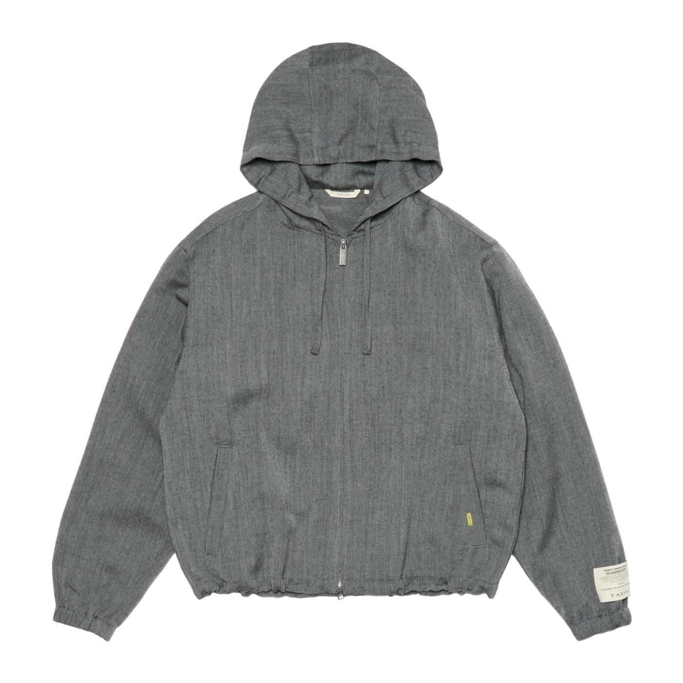 FARAH * FR0502-M1007 Hooded Zip Up Blouson * DarkGrey