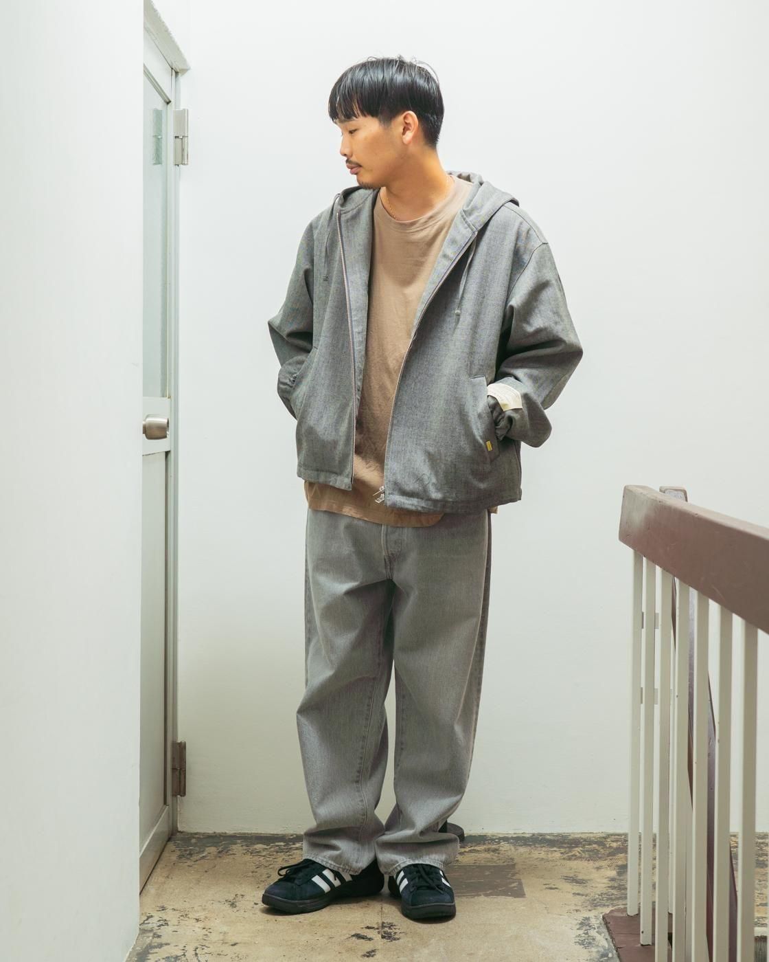 FARAH * FR0502-M1007 Hooded Zip Up Blouson * DarkGrey