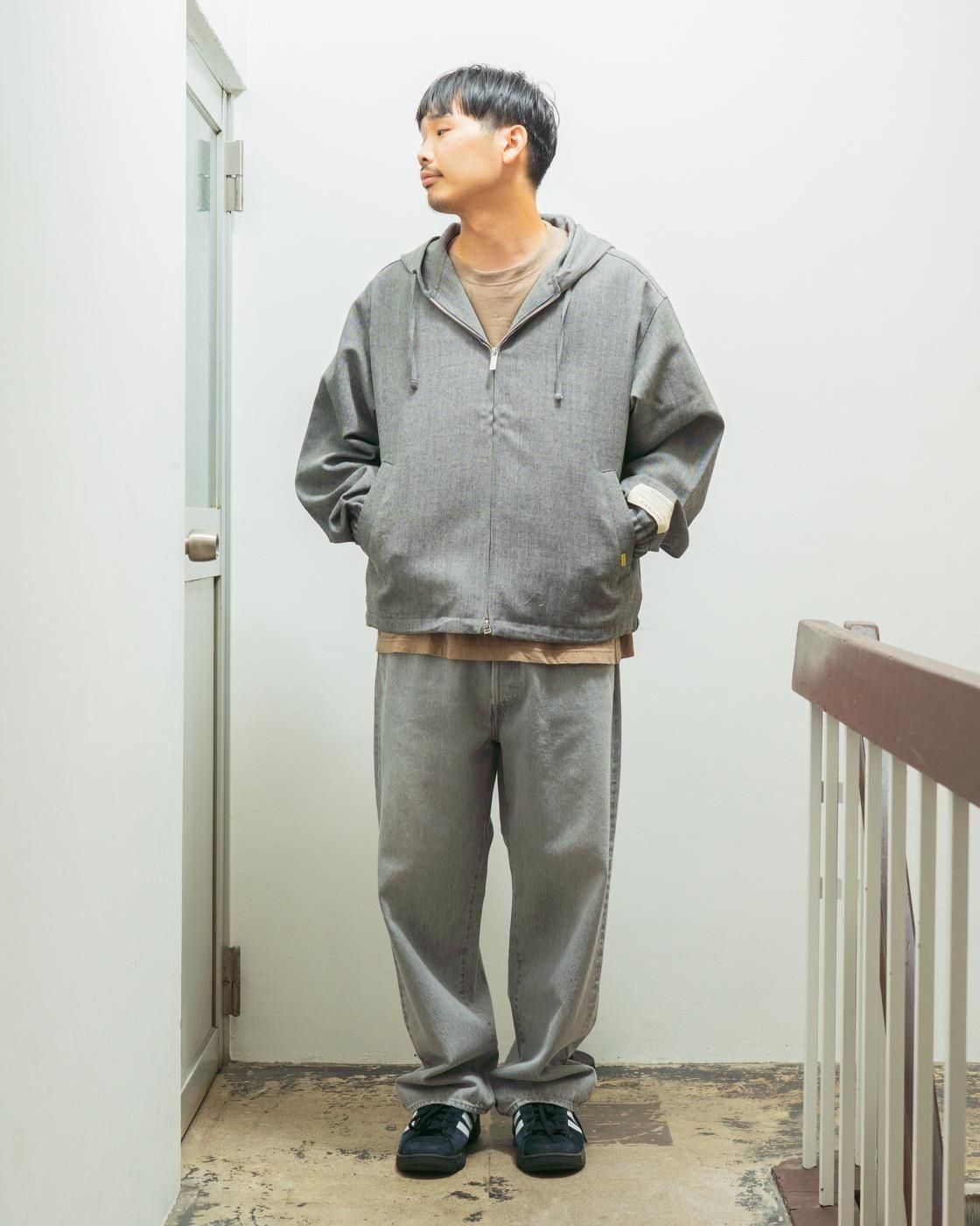 FARAH * FR0502-M1007 Hooded Zip Up Blouson * DarkGrey