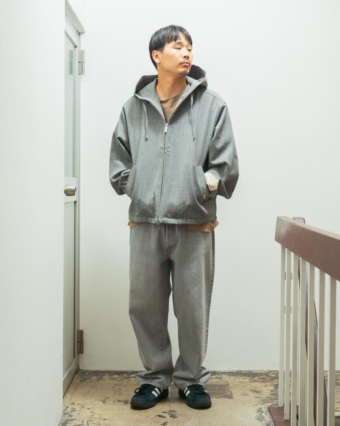 FARAH * FR0502-M1007 Hooded Zip Up Blouson * DarkGrey