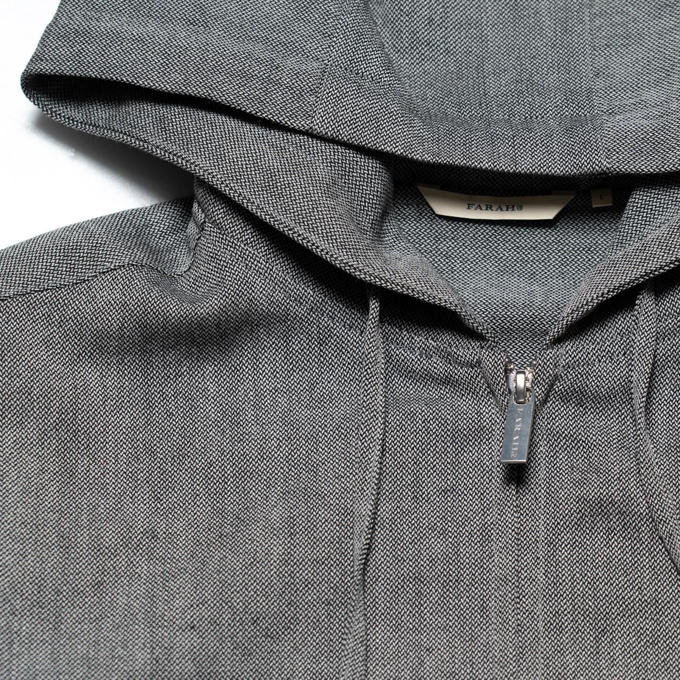 FARAH * FR0502-M1007 Hooded Zip Up Blouson * DarkGrey