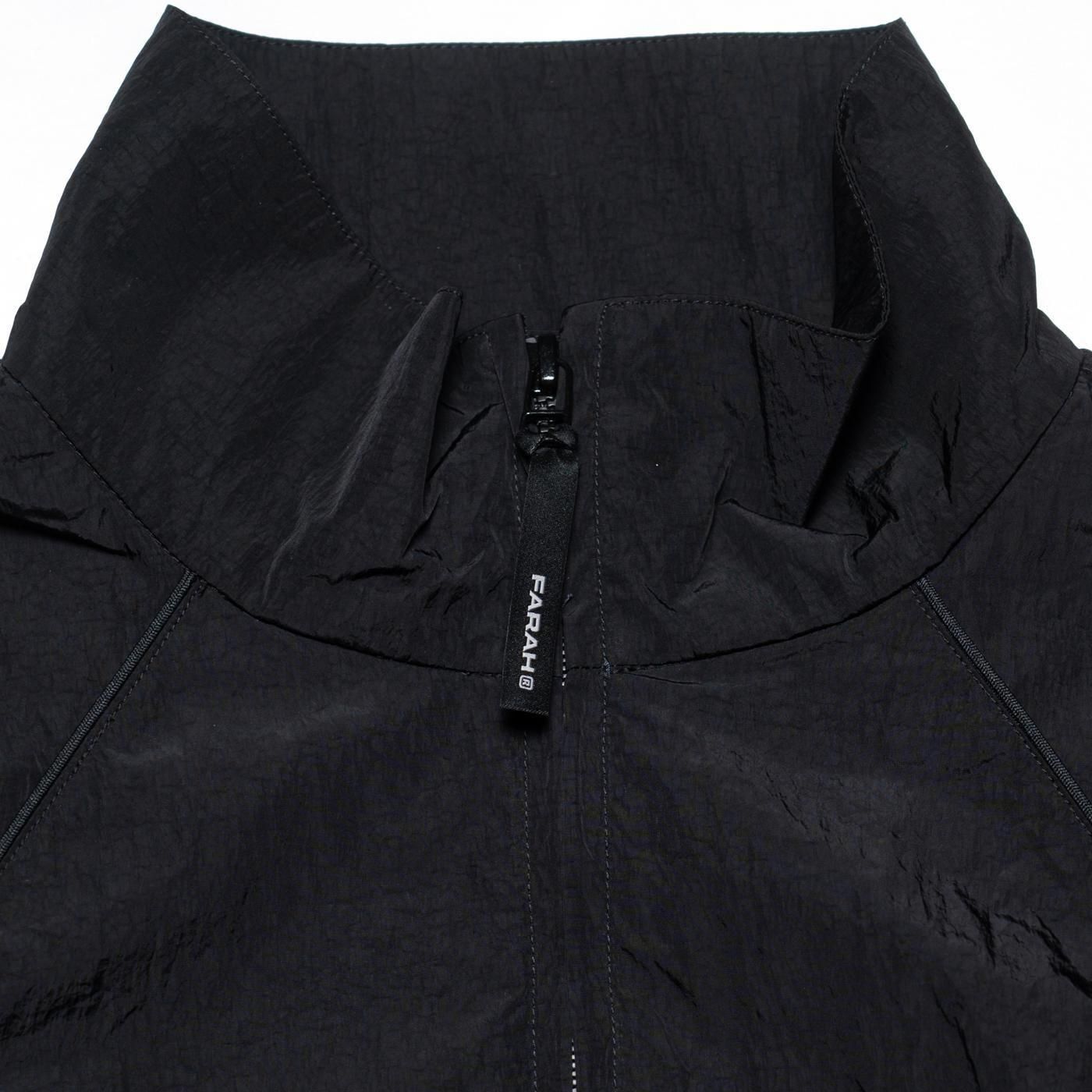FARAH * FR0502-M1017 Nylon Piping Track Jacket * Black