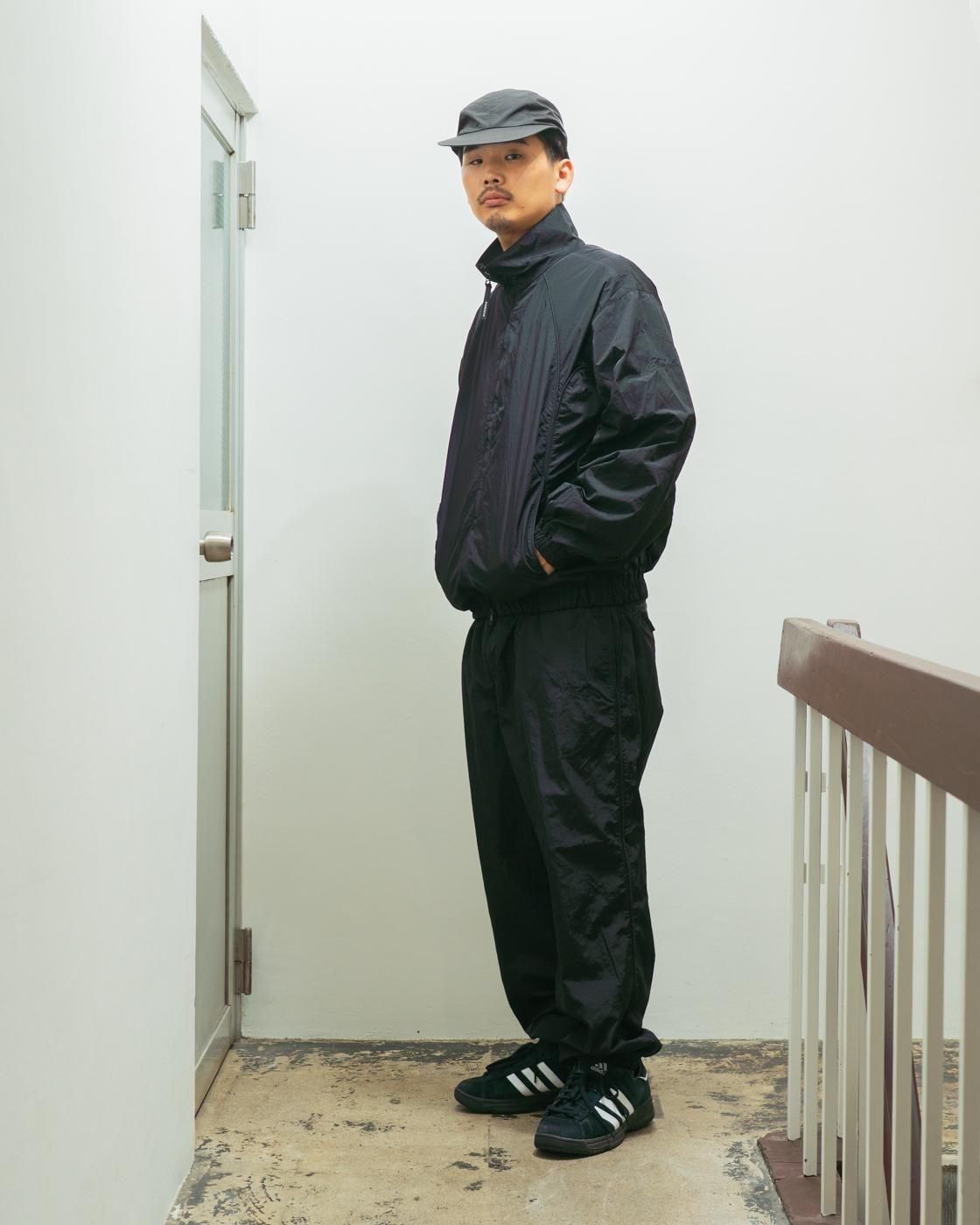 FARAH * FR0502-M4026 Nylon Piping Jogger Pants * Black