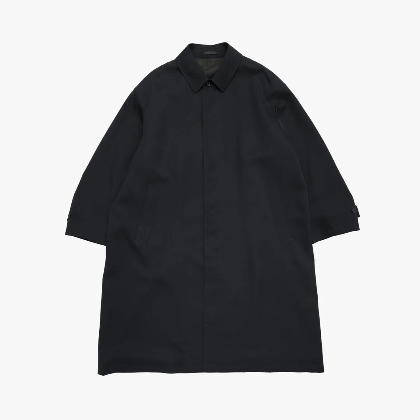 Graphpaper * GM253-10170B Scale Off Wool Balmacaan Coat(2色展開)