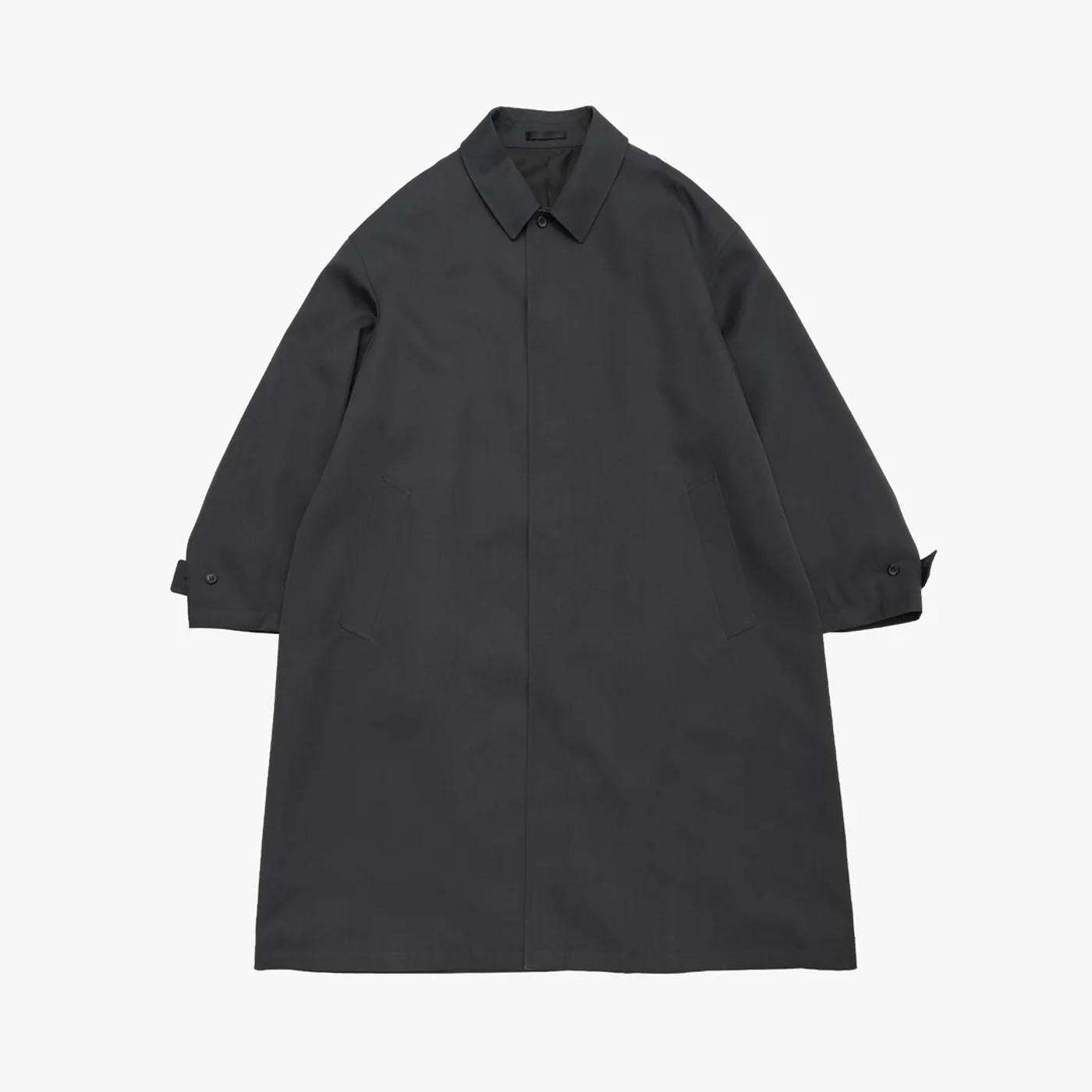 Graphpaper * GM253-10170B Scale Off Wool Balmacaan Coat(2色展開)