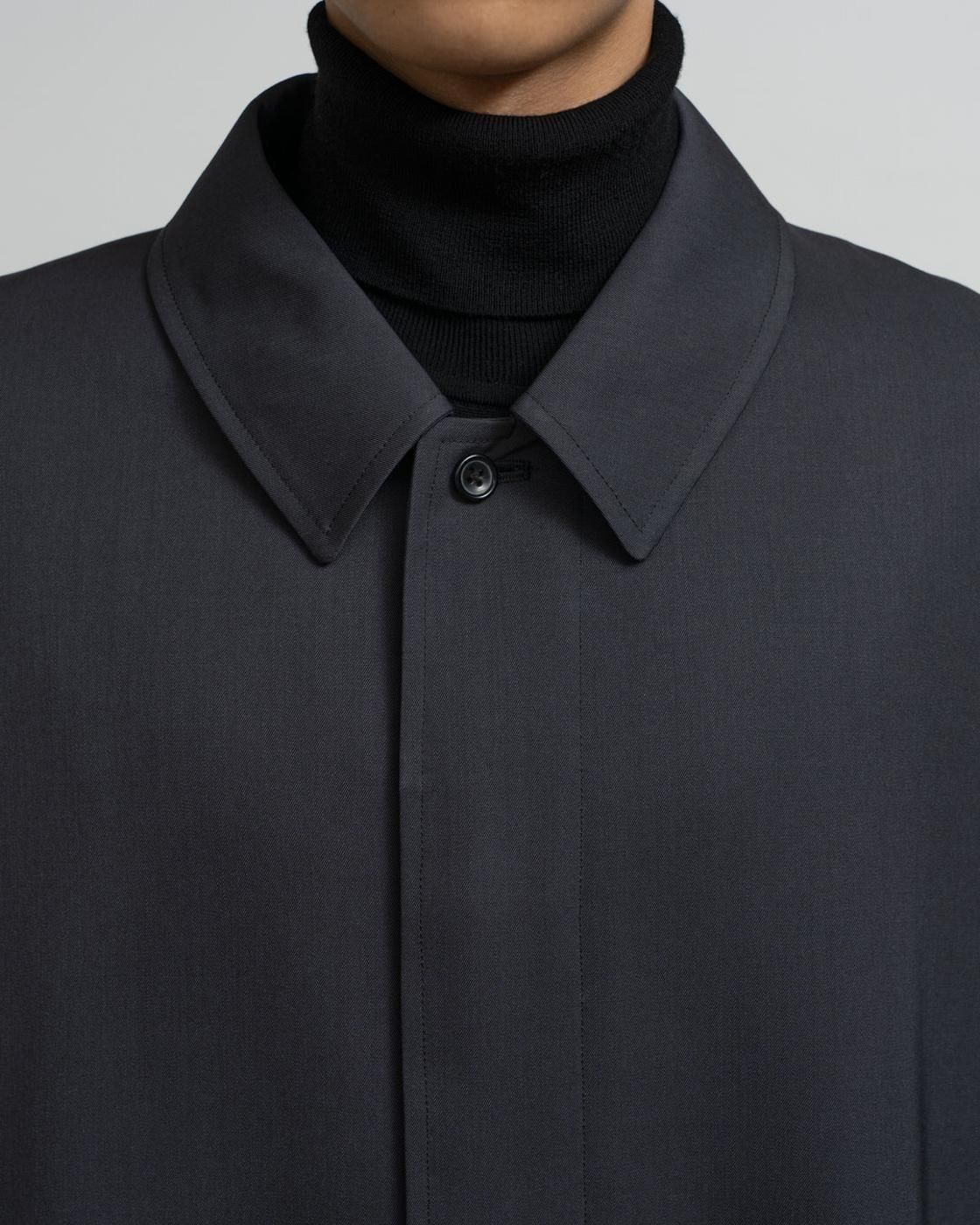 Graphpaper * GM253-10170B Scale Off Wool Balmacaan Coat(2色展開)