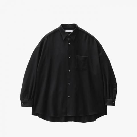 Graphpaper * GM253-50385 Extra Fine Wool Viyella Oversized Regular Collar Shirt(3Ÿ)