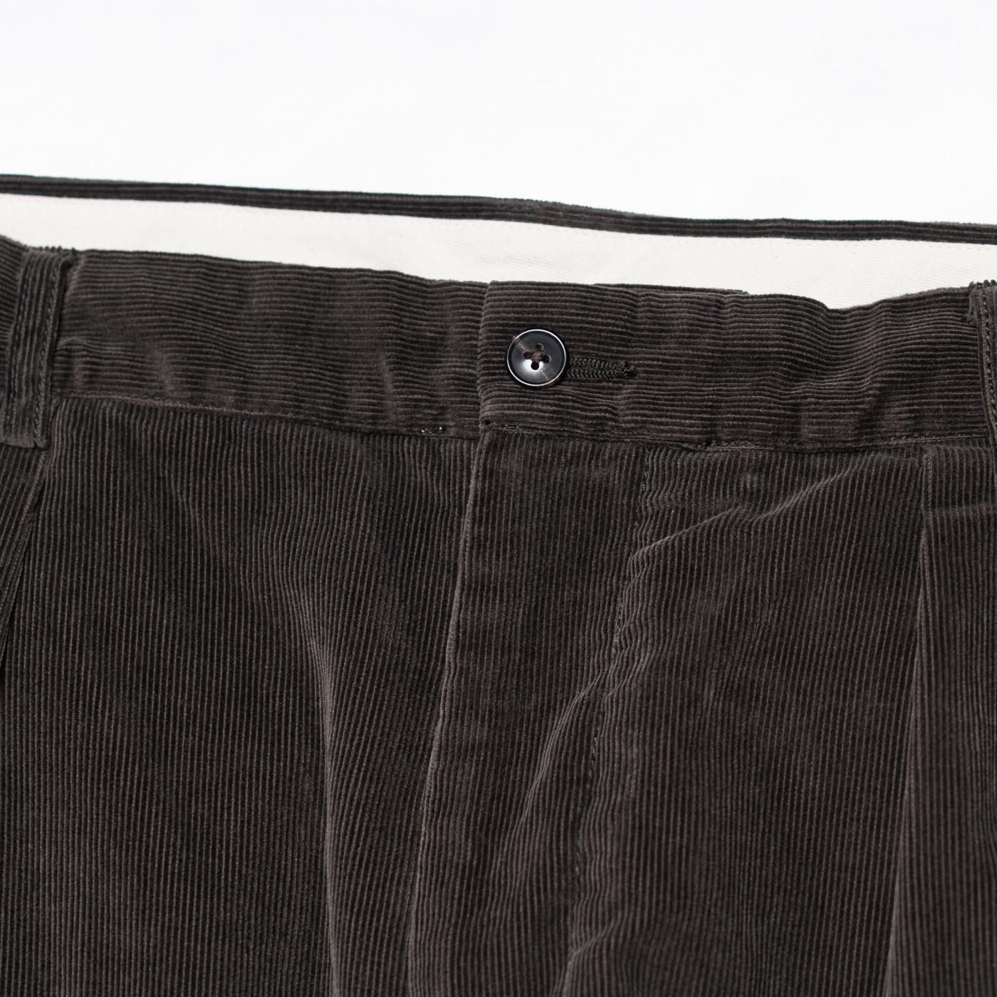 Unlikely * U25F-23-0002 Unlikely Corduroy 2P Trousers * Charcoal Gray