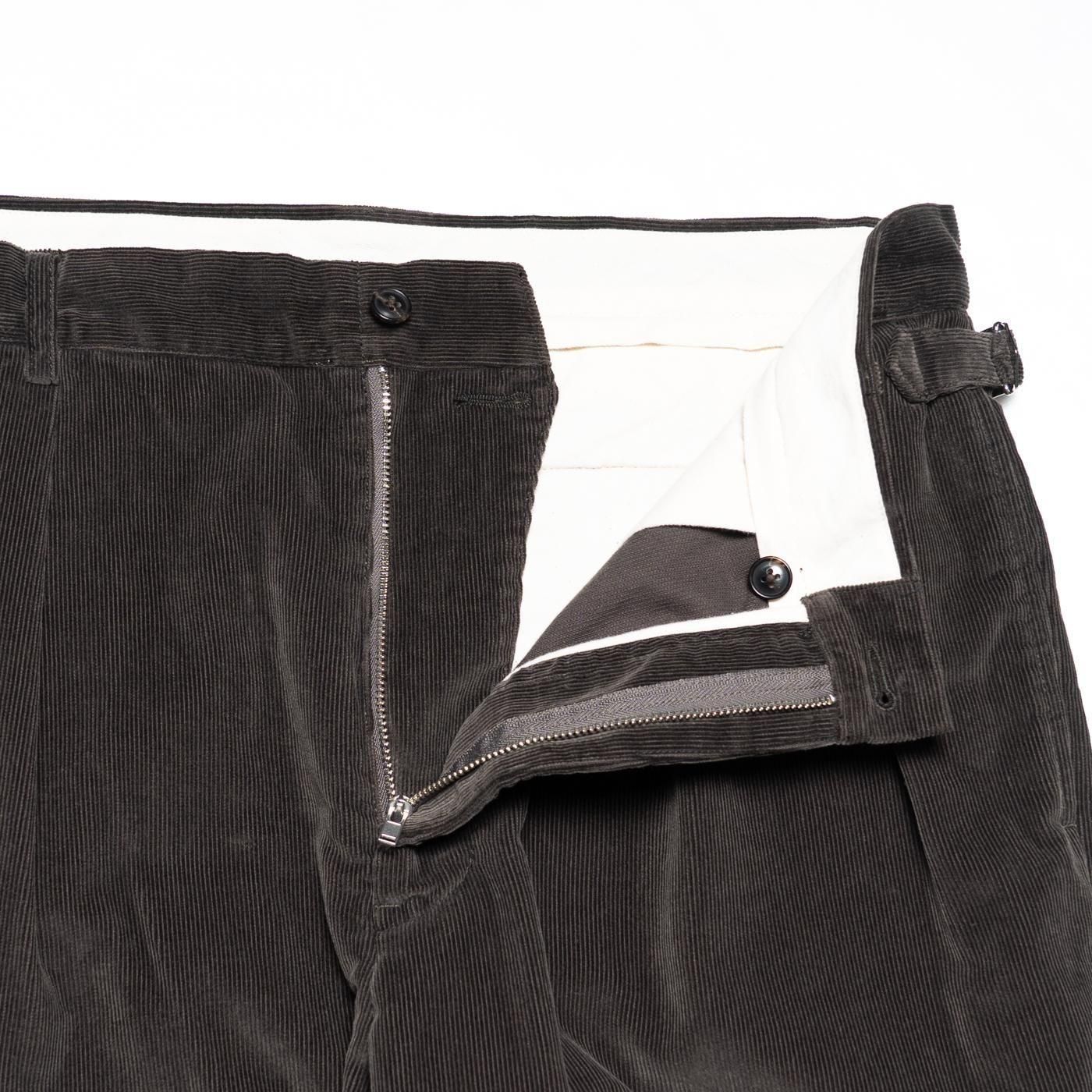 Unlikely * U25F-23-0002 Unlikely Corduroy 2P Trousers * Charcoal Gray